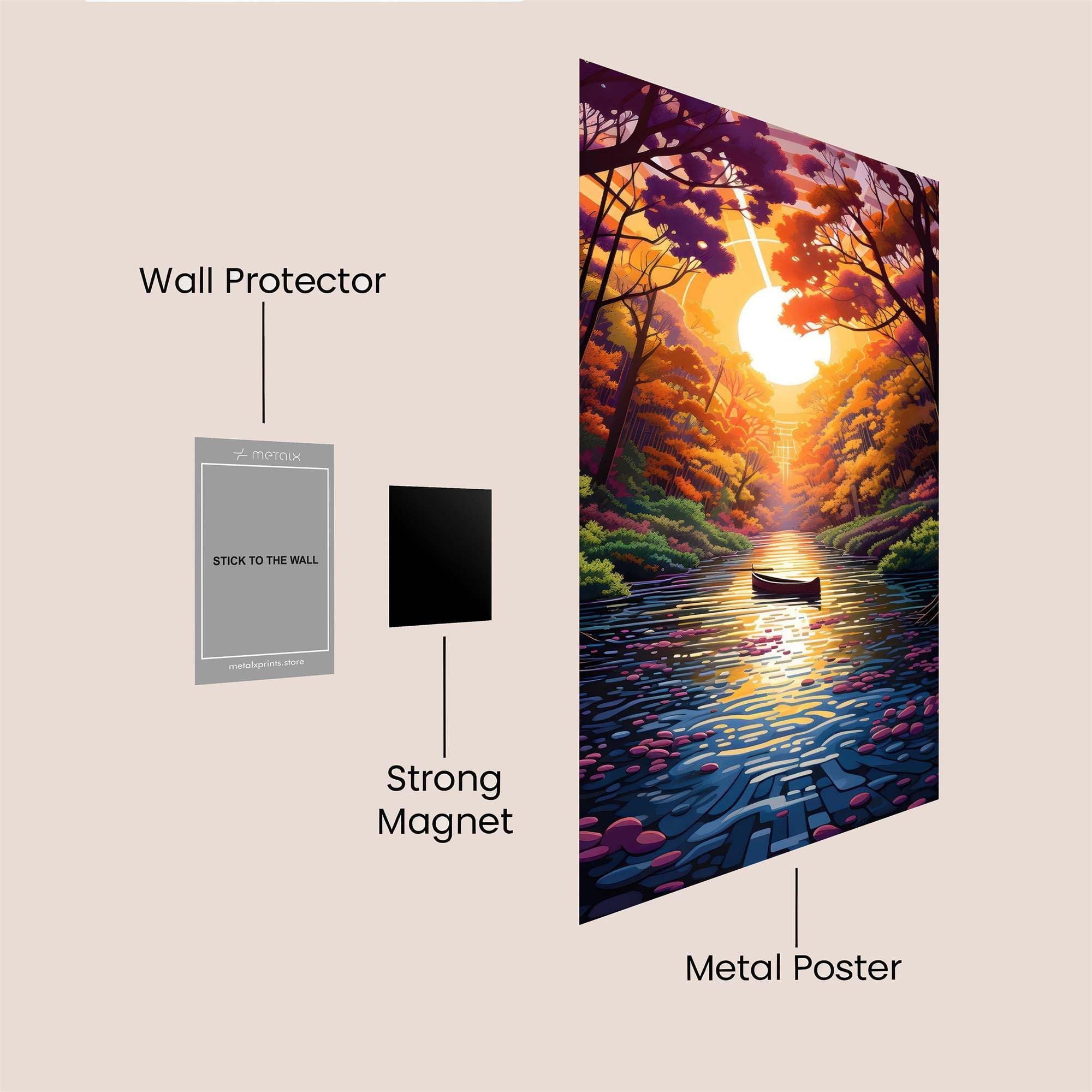 Sunset Serenity Safe Wall Magnetic / M