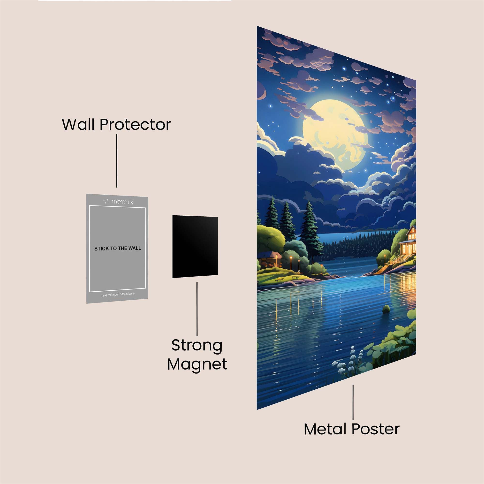 Moonlit Serenity Safe Wall Magnetic / M