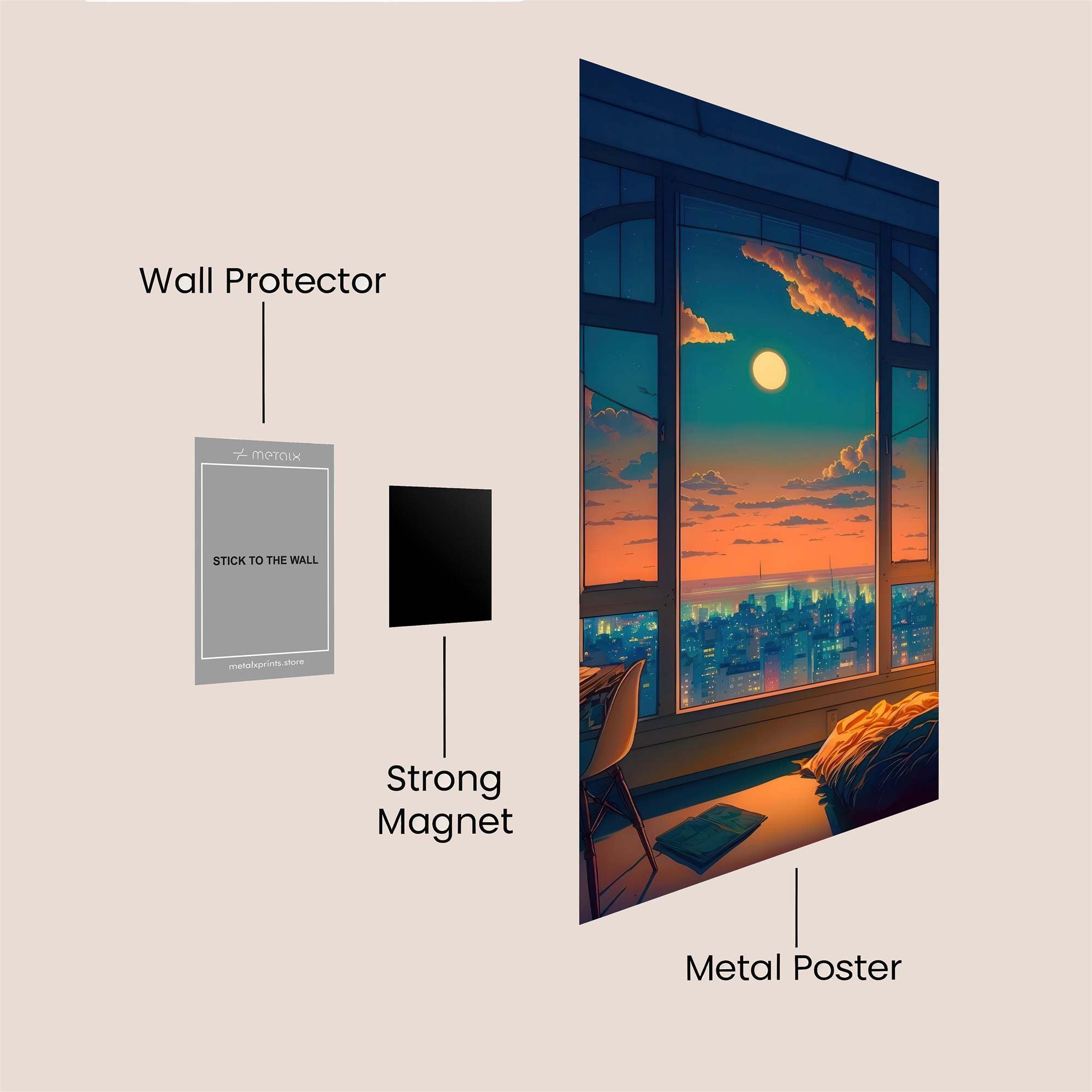 Moonlit Serenity Safe Wall Magnetic / M