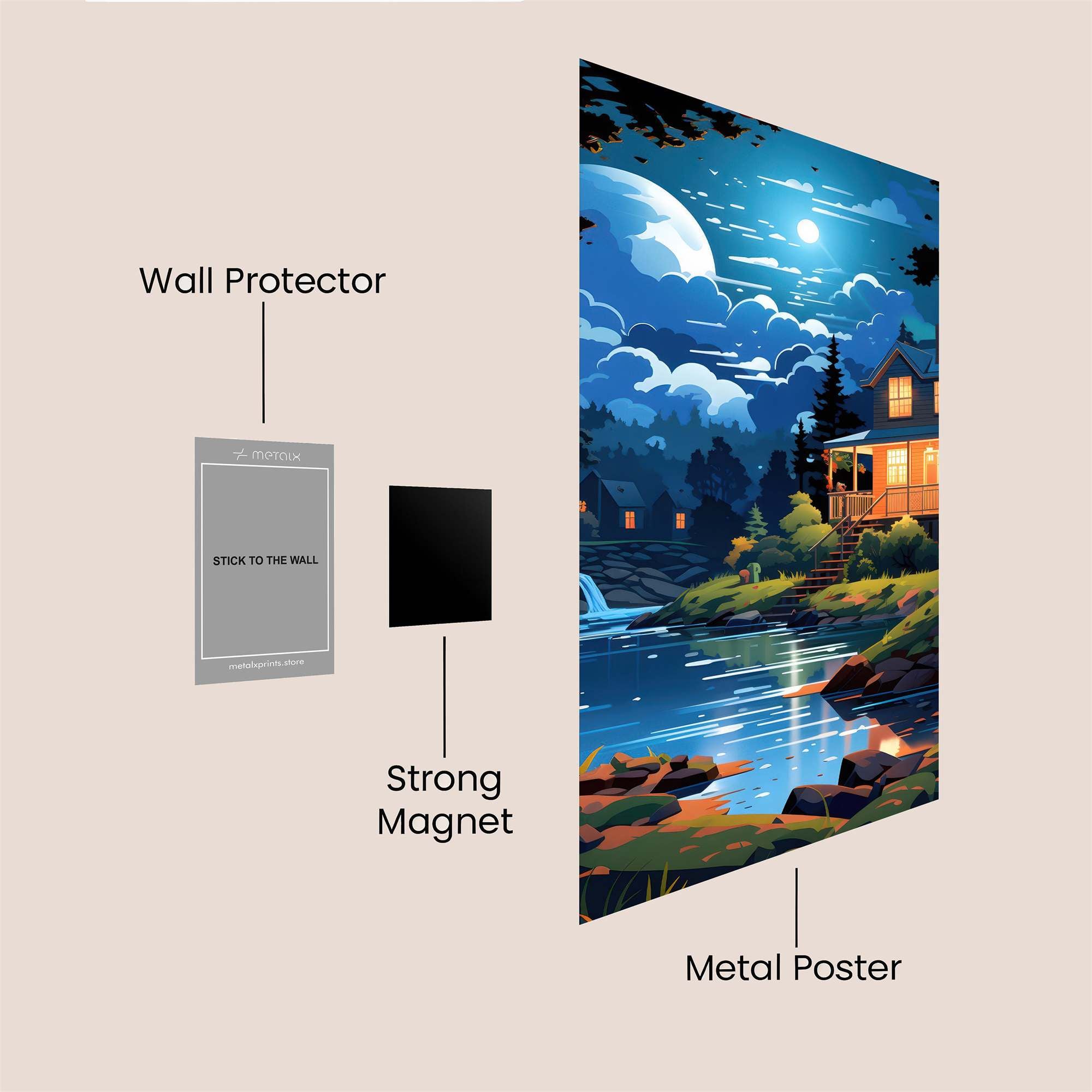 Moonlit Haven Safe Wall Magnetic / M