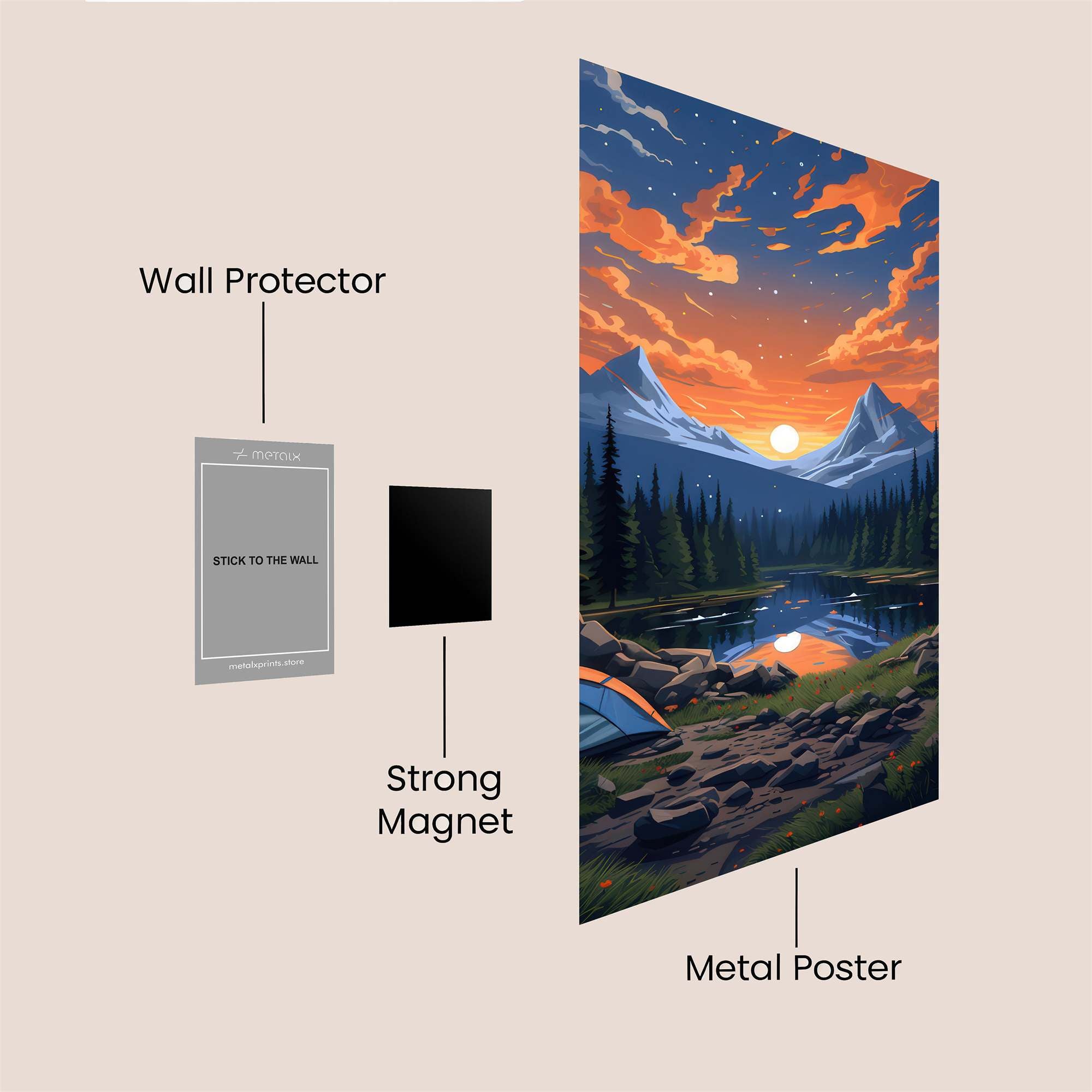 Sunset Serenity Safe Wall Magnetic / M