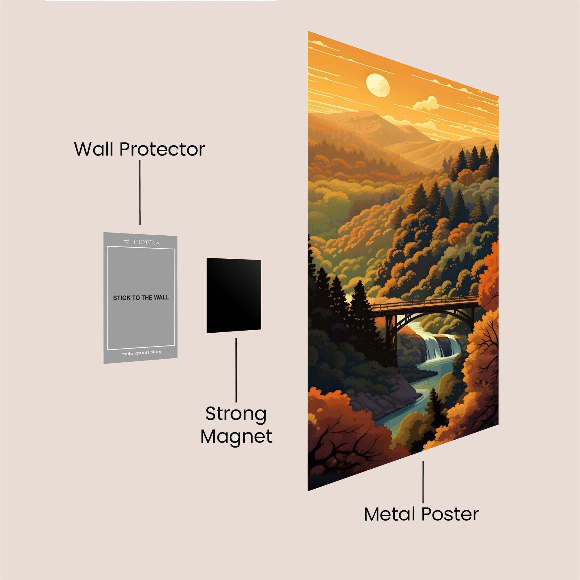 Sunset Serenity Safe Wall Magnetic / M