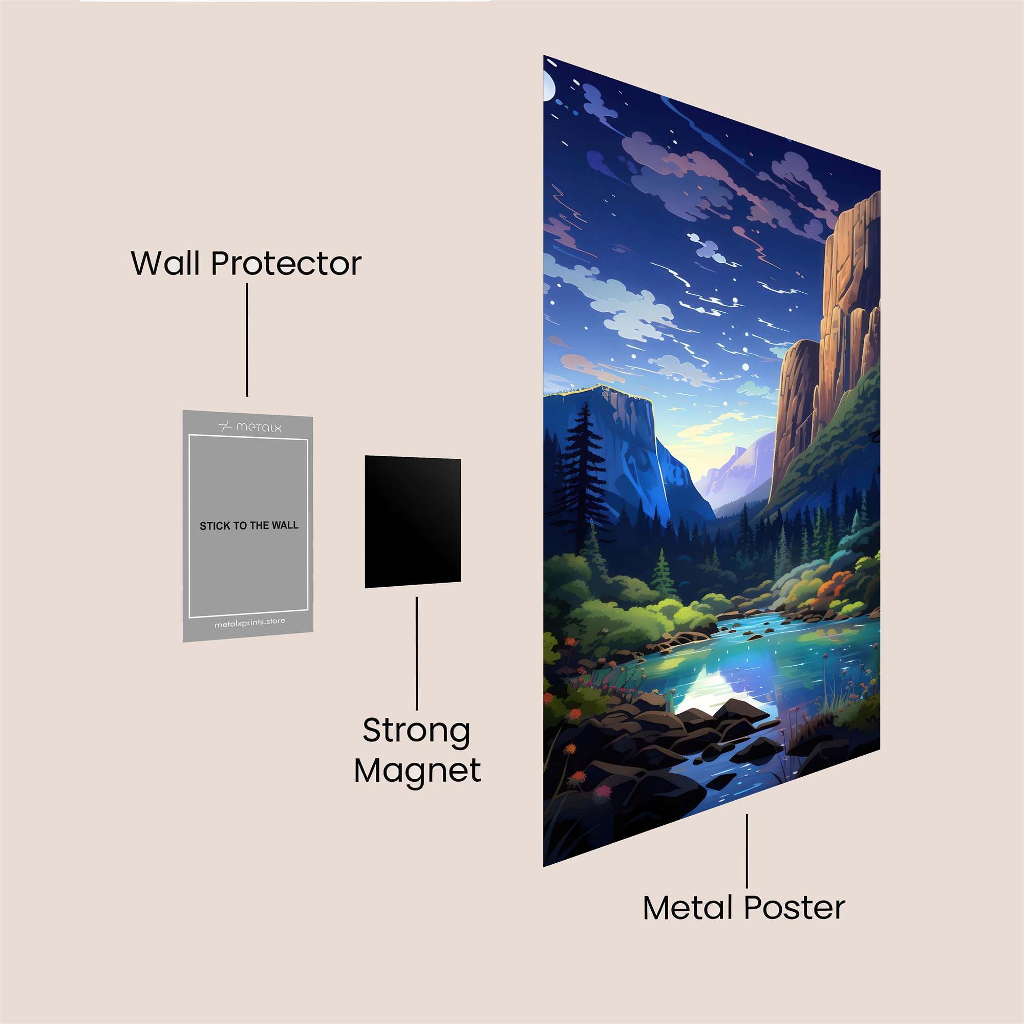 Moonlit Serenity Safe Wall Magnetic / M