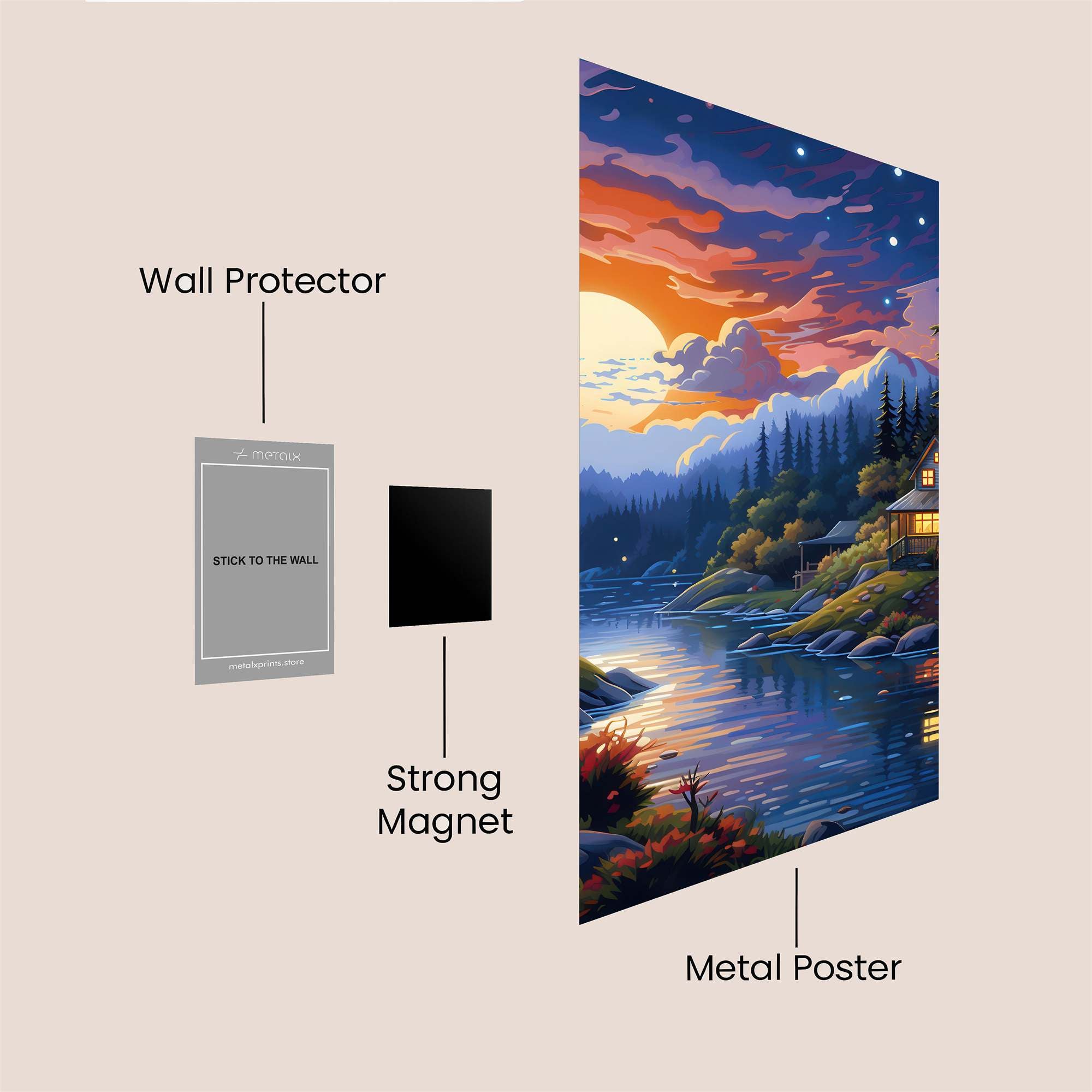 Moonlit Serenity Safe Wall Magnetic / M