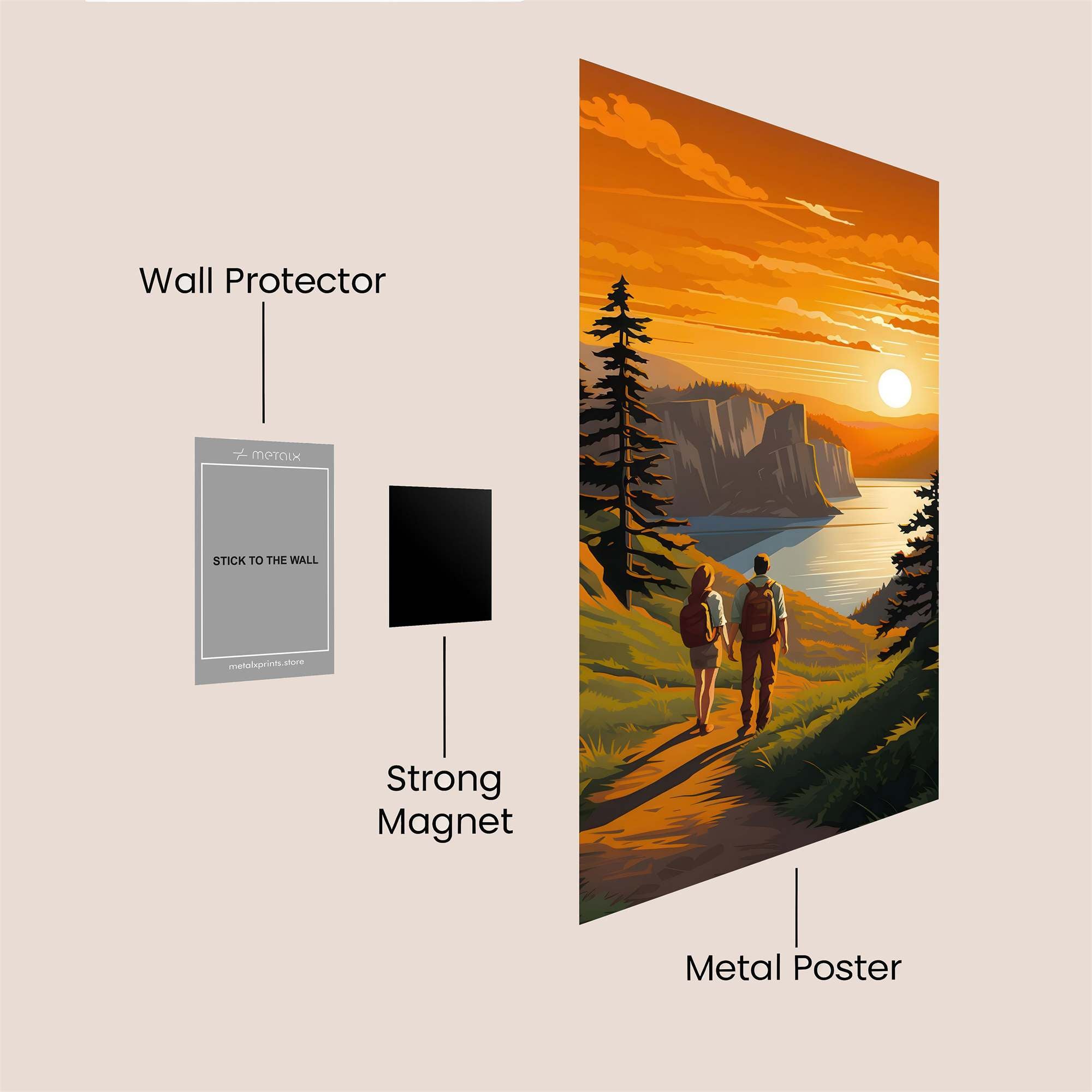 Sunset Serenity Safe Wall Magnetic / M