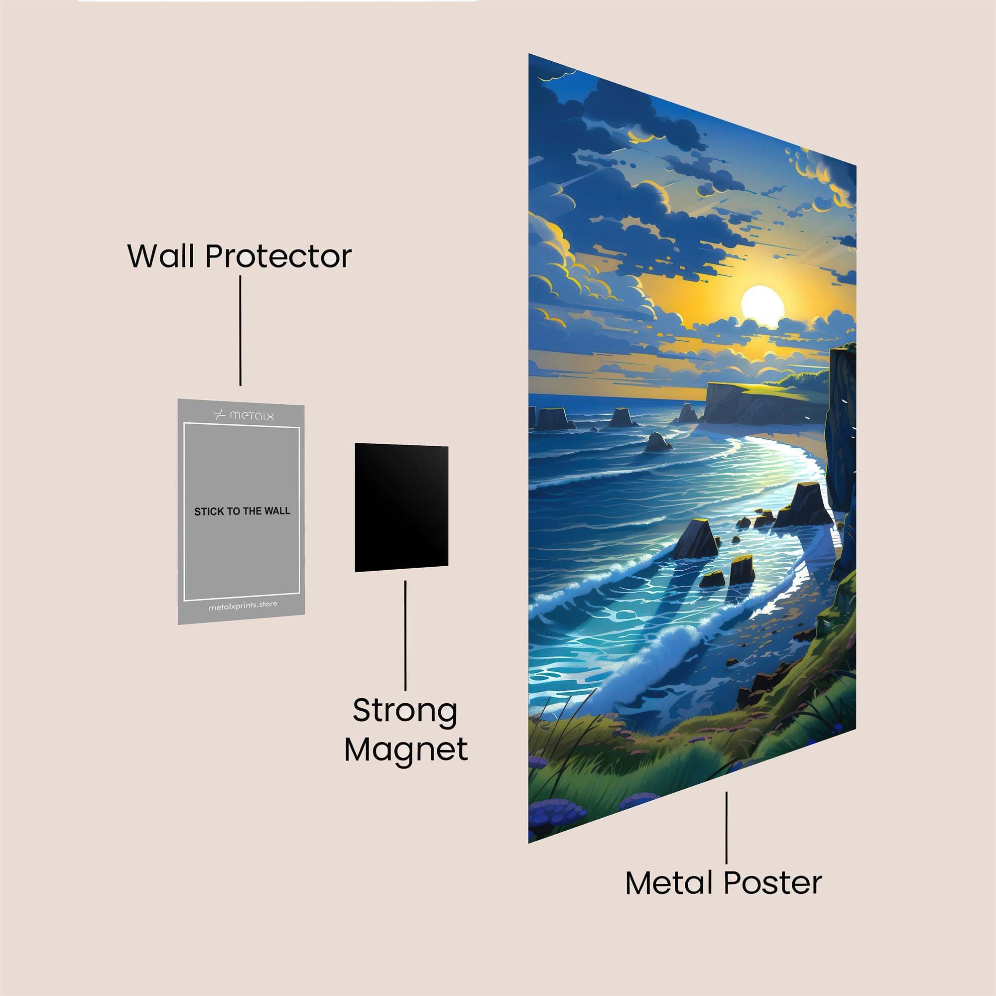 Sunset Serenity Safe Wall Magnetic / M