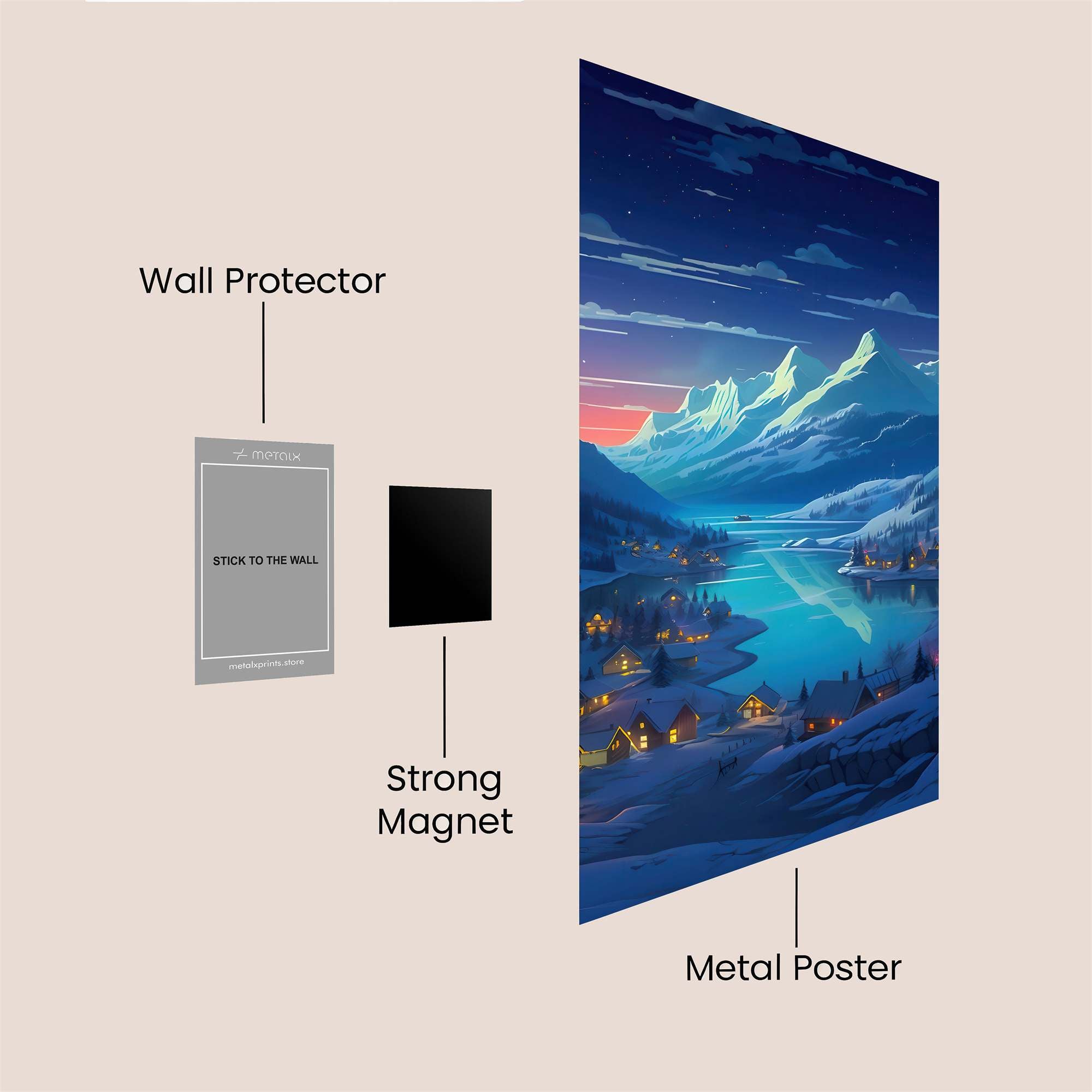 Alpine Tranquility Safe Wall Magnetic / M