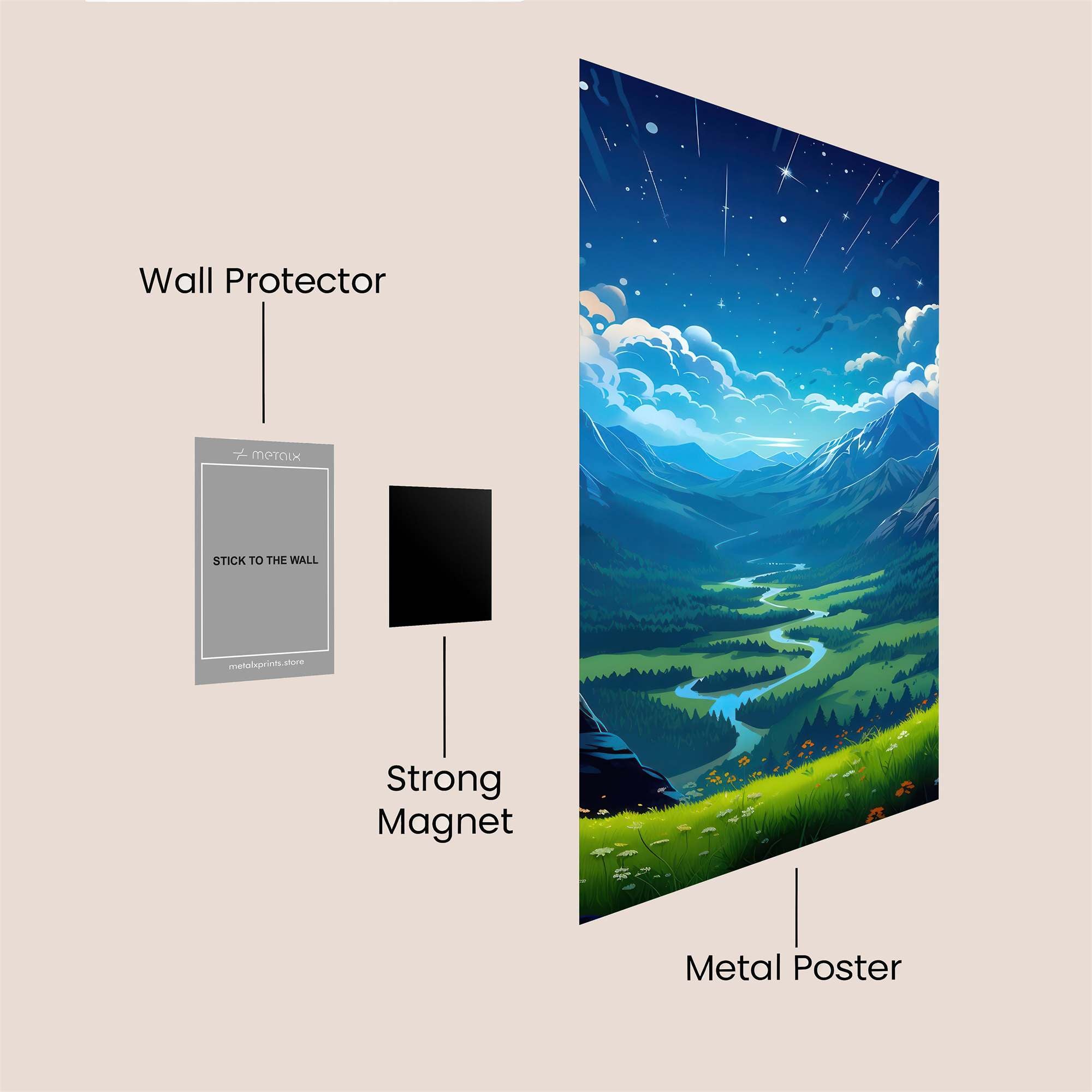 Starlit Serenity Safe Wall Magnetic / M