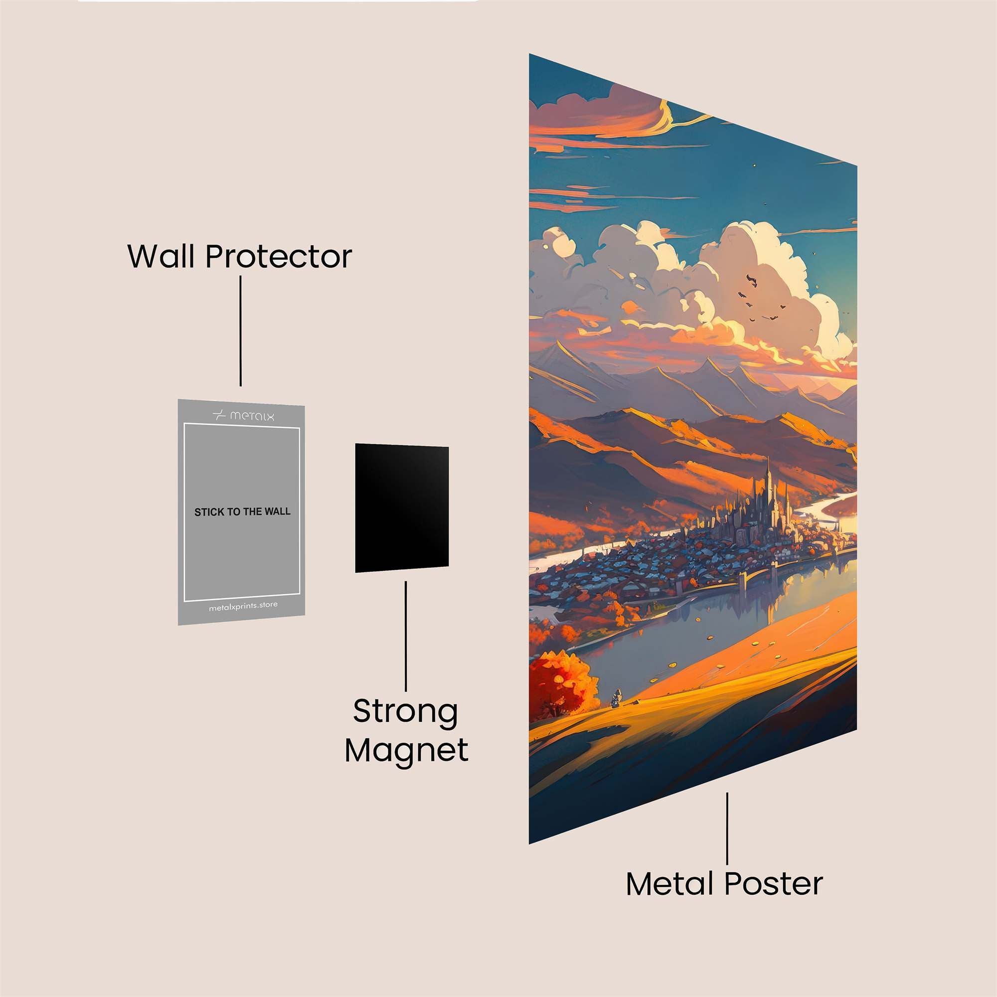 Sunset Serenity Safe Wall Magnetic / M