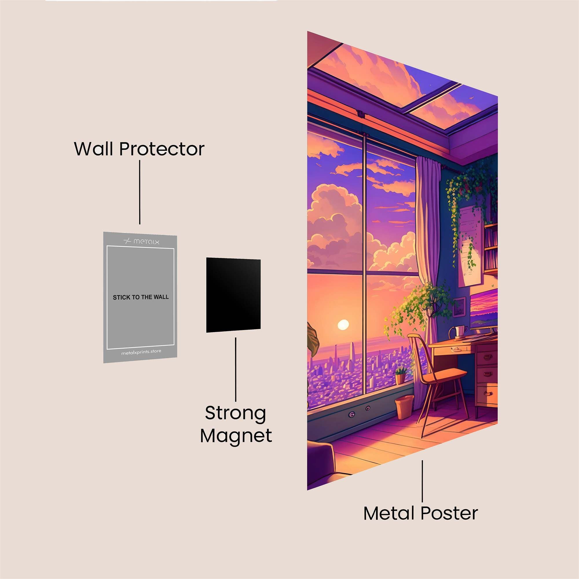 Sunset Serenity Safe Wall Magnetic / M