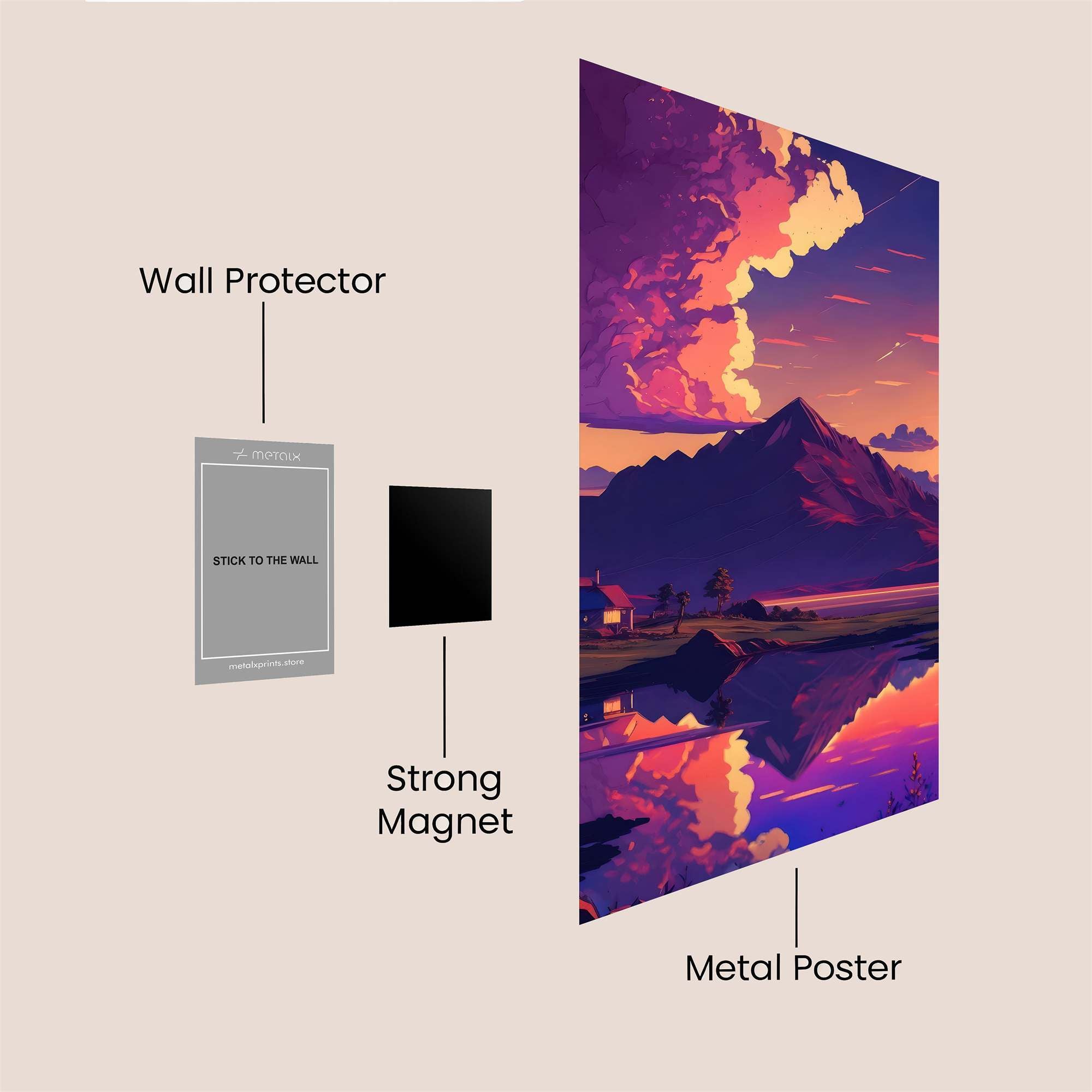 Mountain Serenity Safe Wall Magnetic / M