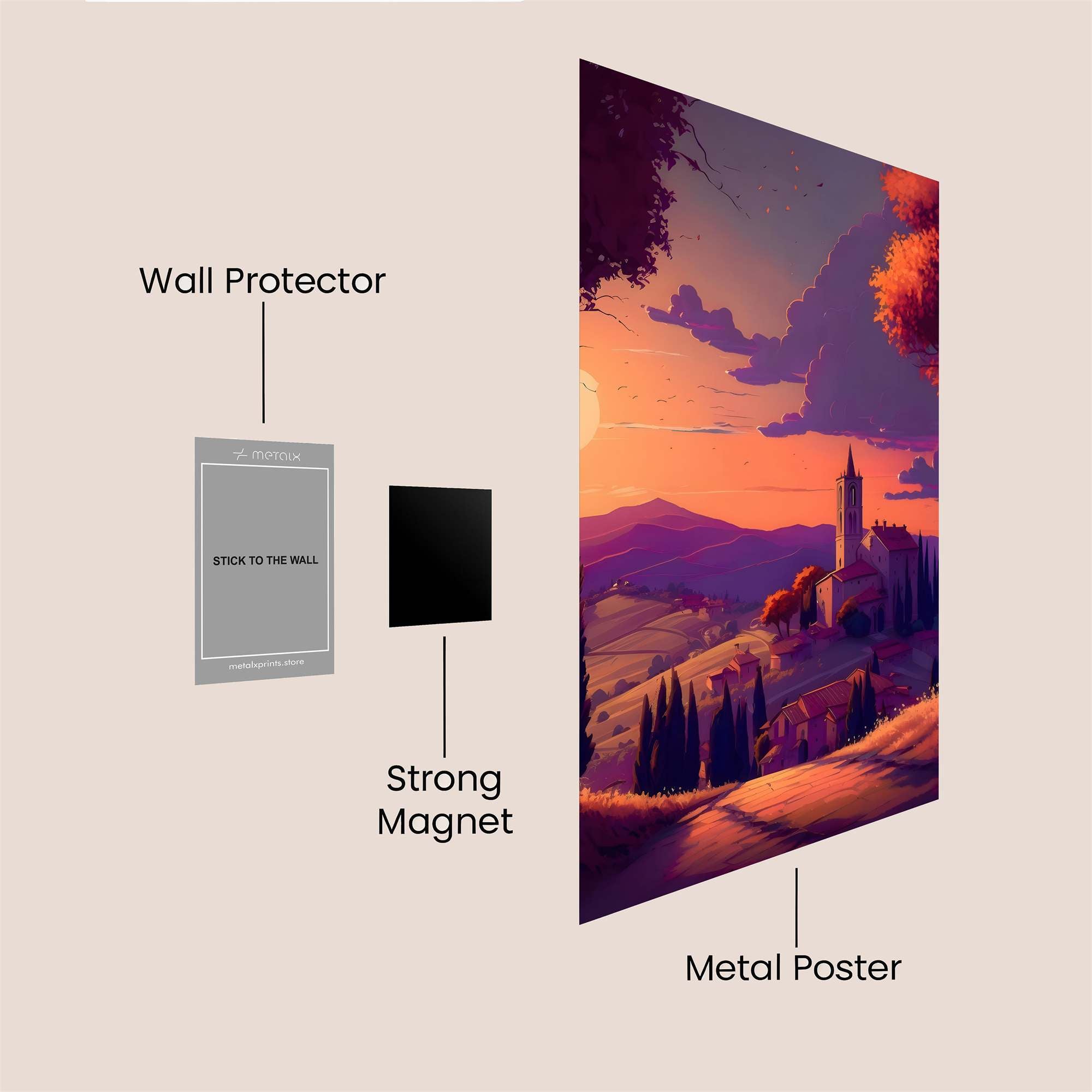 Tuscan Tranquility Safe Wall Magnetic / M