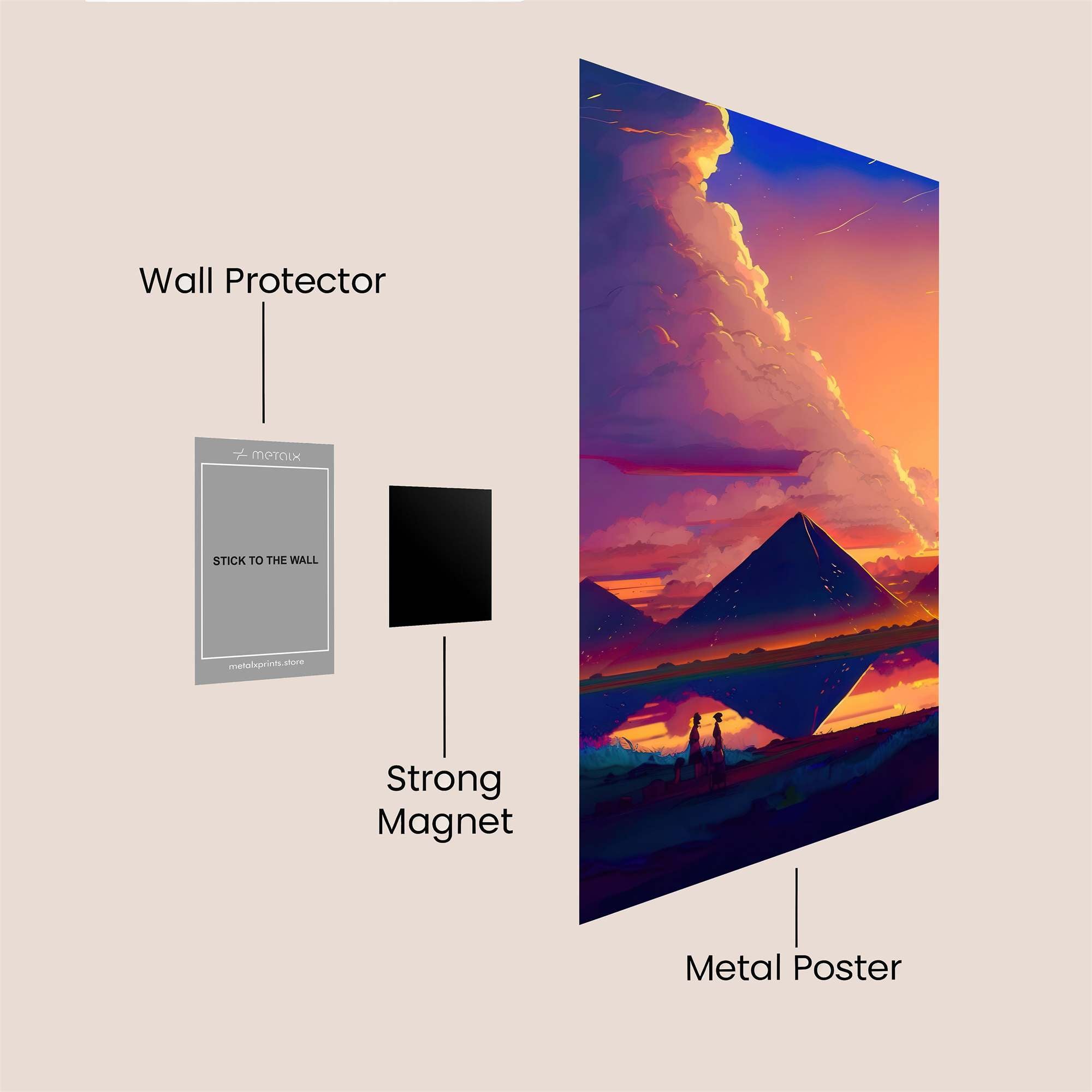 Pyramid Serenity Safe Wall Magnetic / M