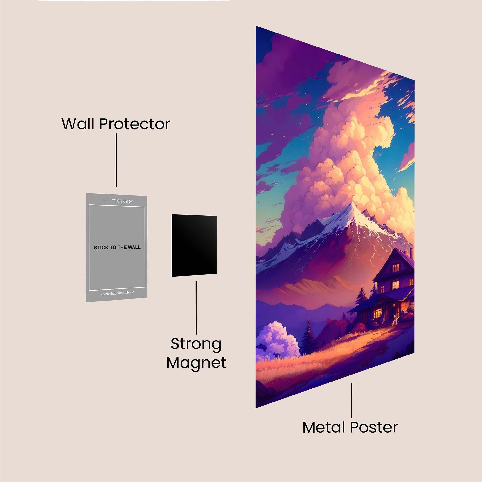 Mountain Serenity Safe Wall Magnetic / M