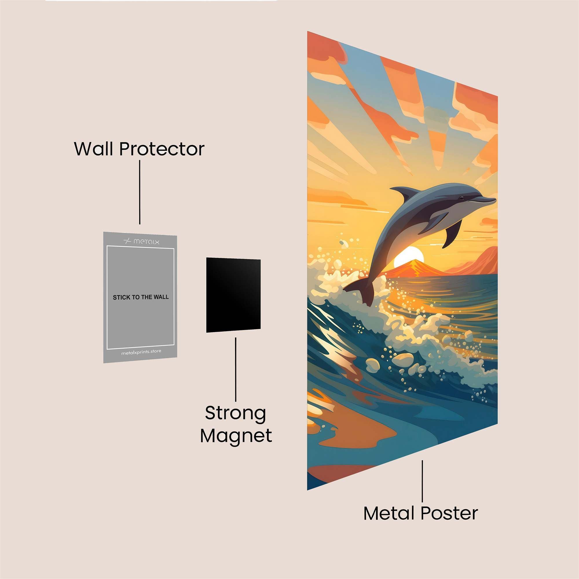 Dolphin Radiance Safe Wall Magnetic / M