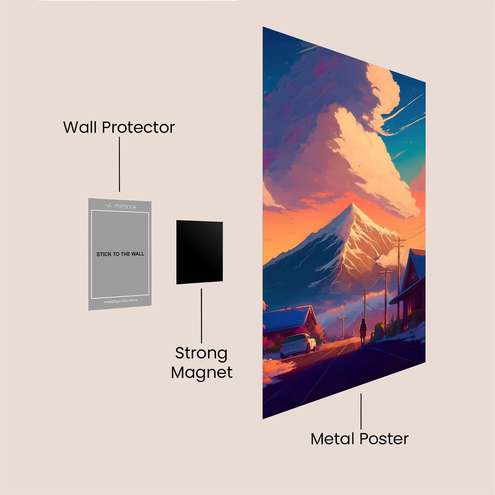 Mountain Serenity Safe Wall Magnetic / M