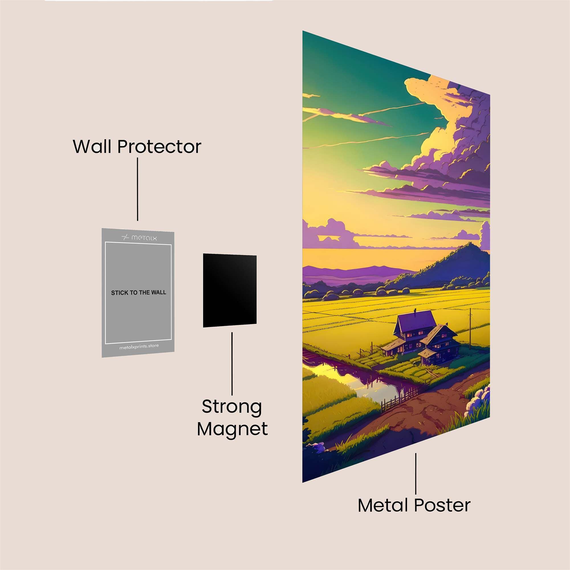 Sunset Serenity Safe Wall Magnetic / M
