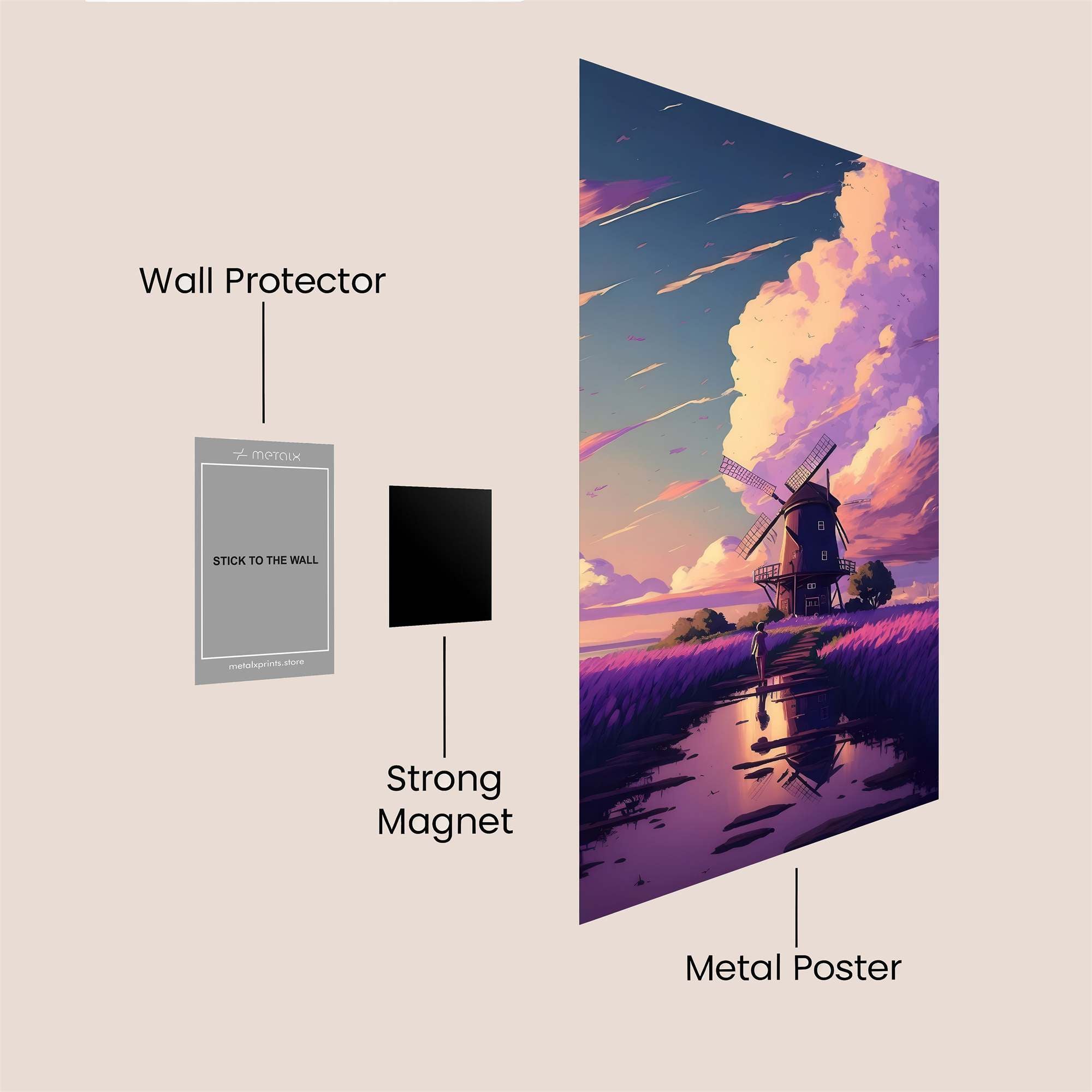 Windmill Whimsy Safe Wall Magnetic / M