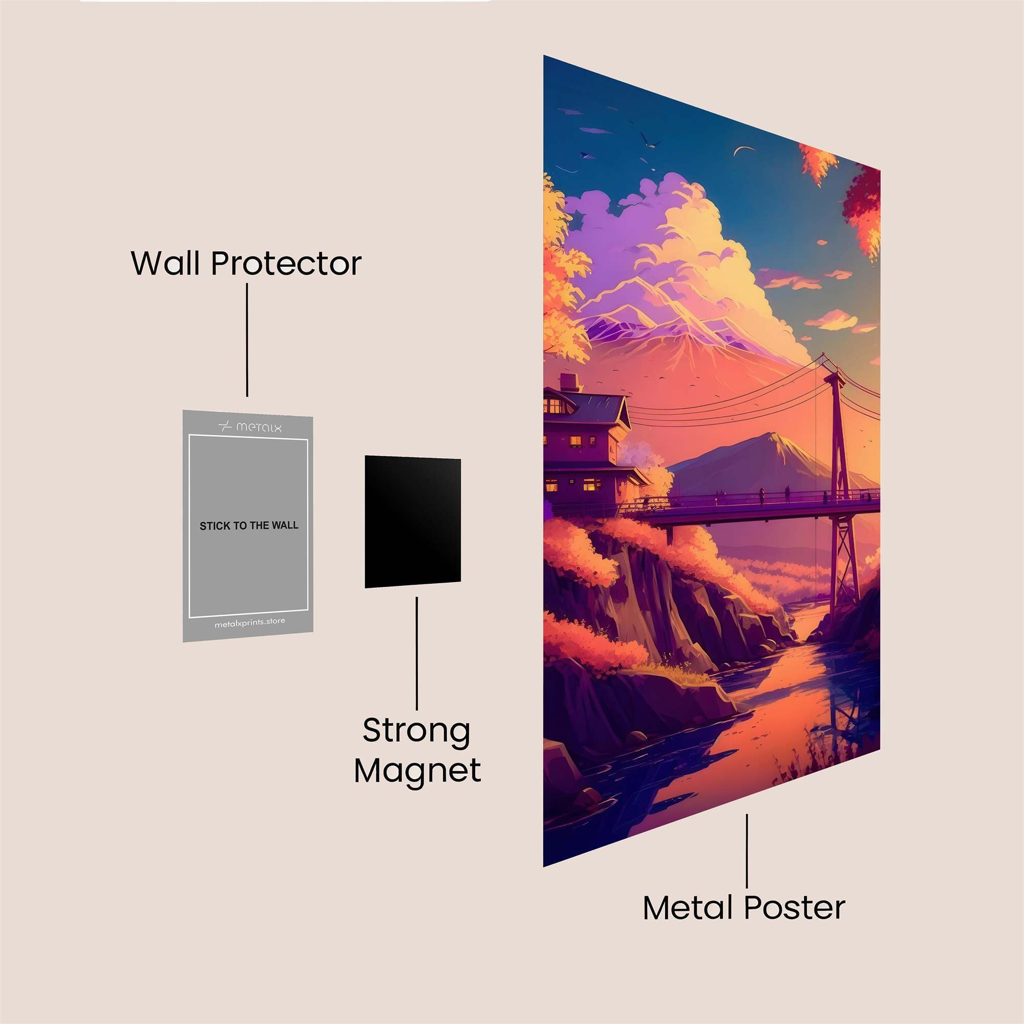 Mountain Serenity Safe Wall Magnetic / M