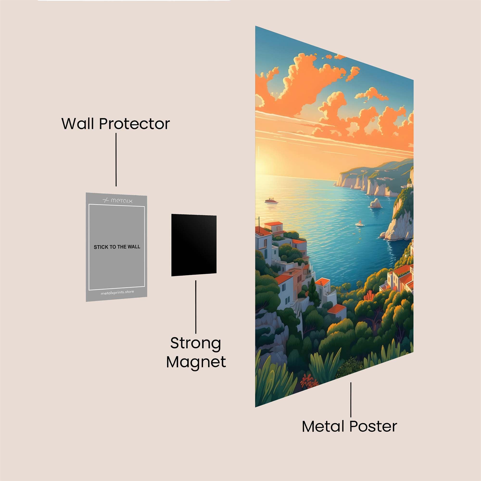 Amalfi Serenity Safe Wall Magnetic / M