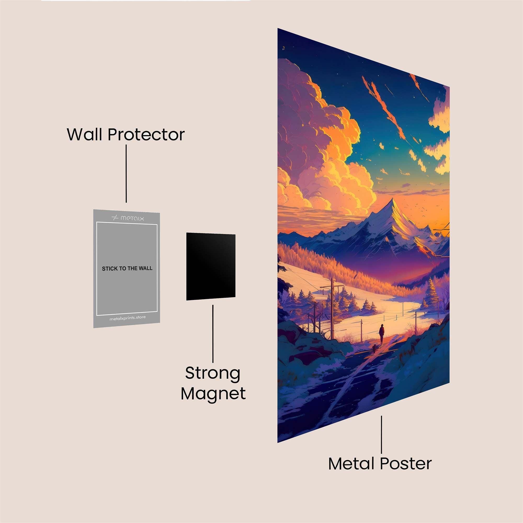 Mountain Serenity Safe Wall Magnetic / M