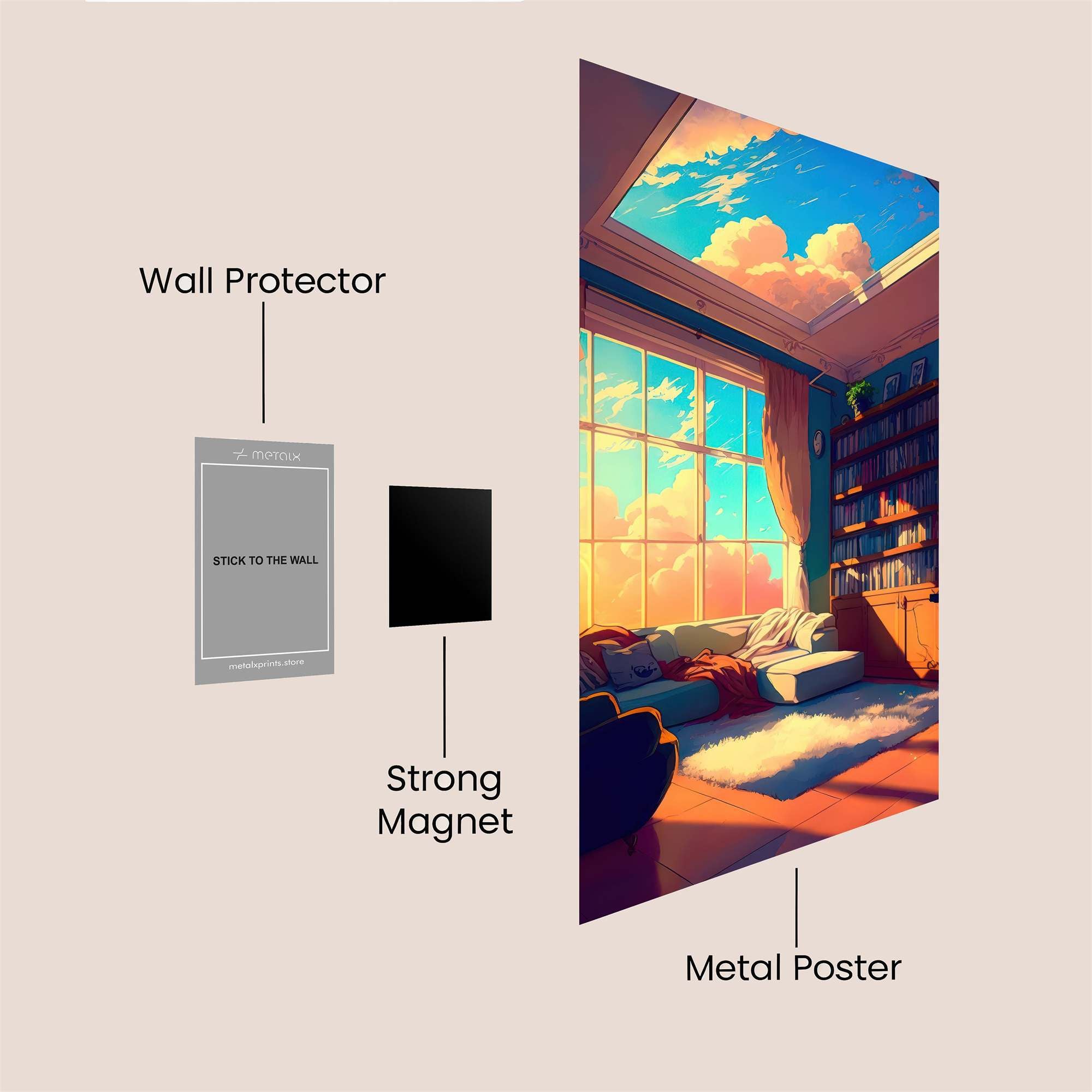 Skyward Serenity Safe Wall Magnetic / M