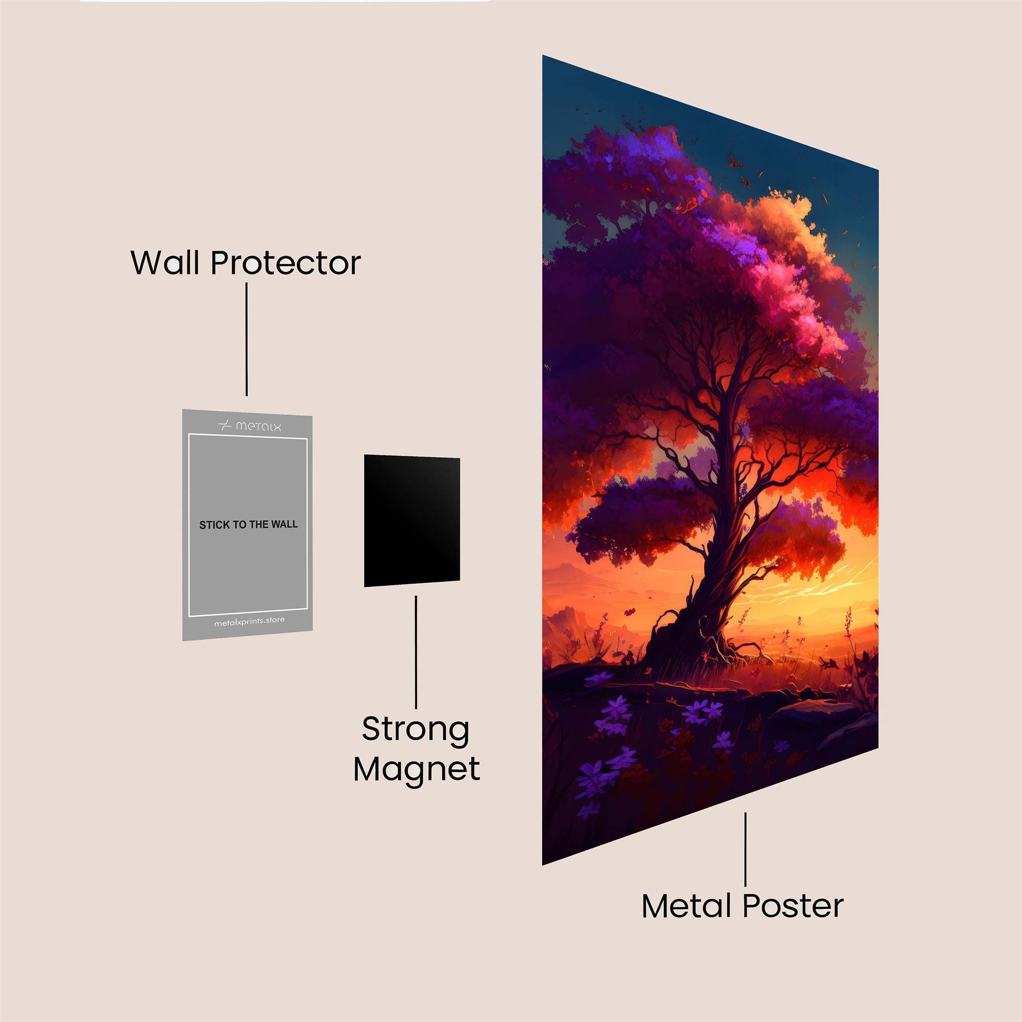 Sunset Serenity Safe Wall Magnetic / M