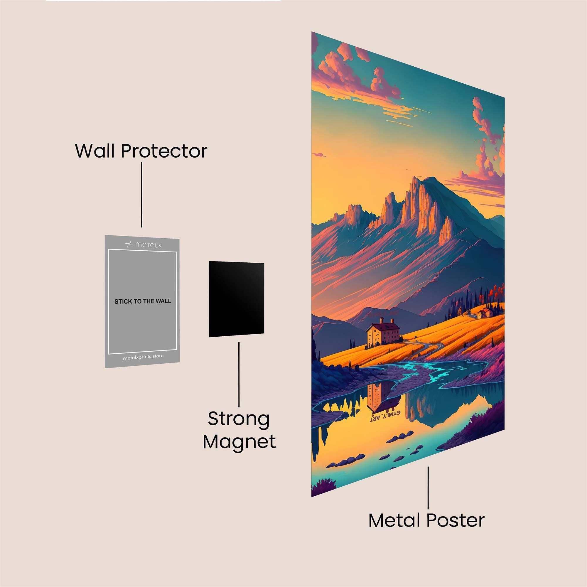 Mountain Serenity Safe Wall Magnetic / M
