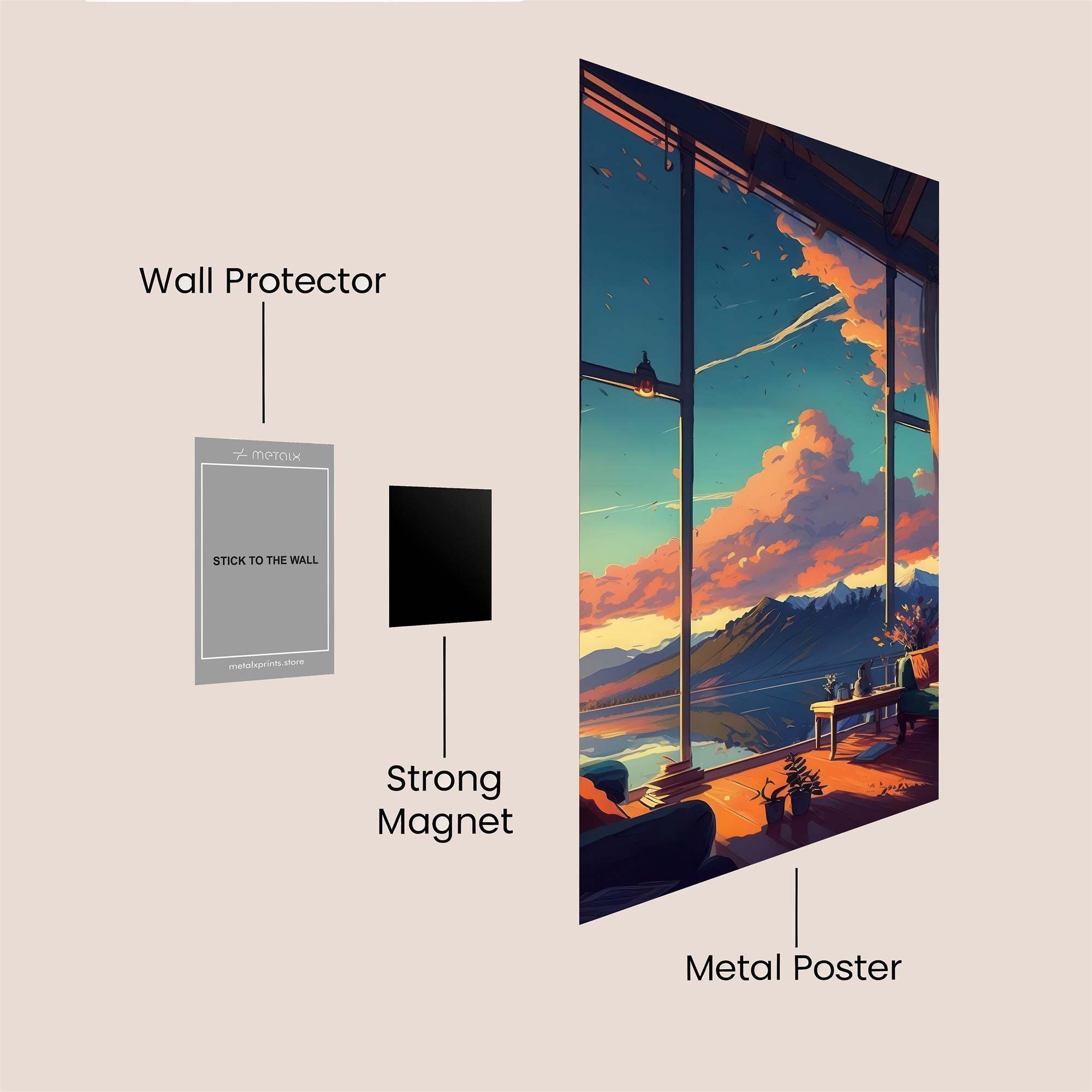 Mountain Serenity Safe Wall Magnetic / M