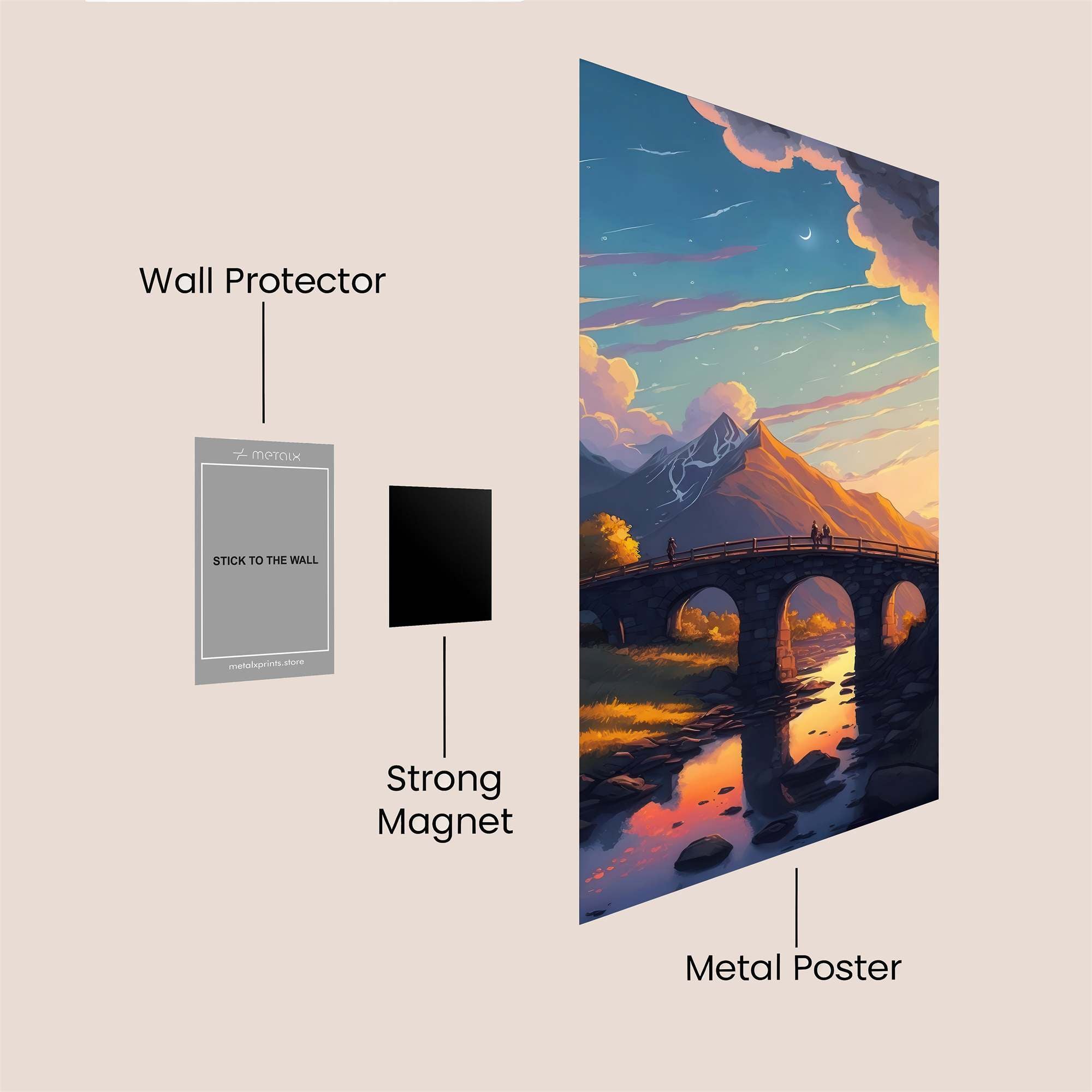 Sunset Serenity Safe Wall Magnetic / M