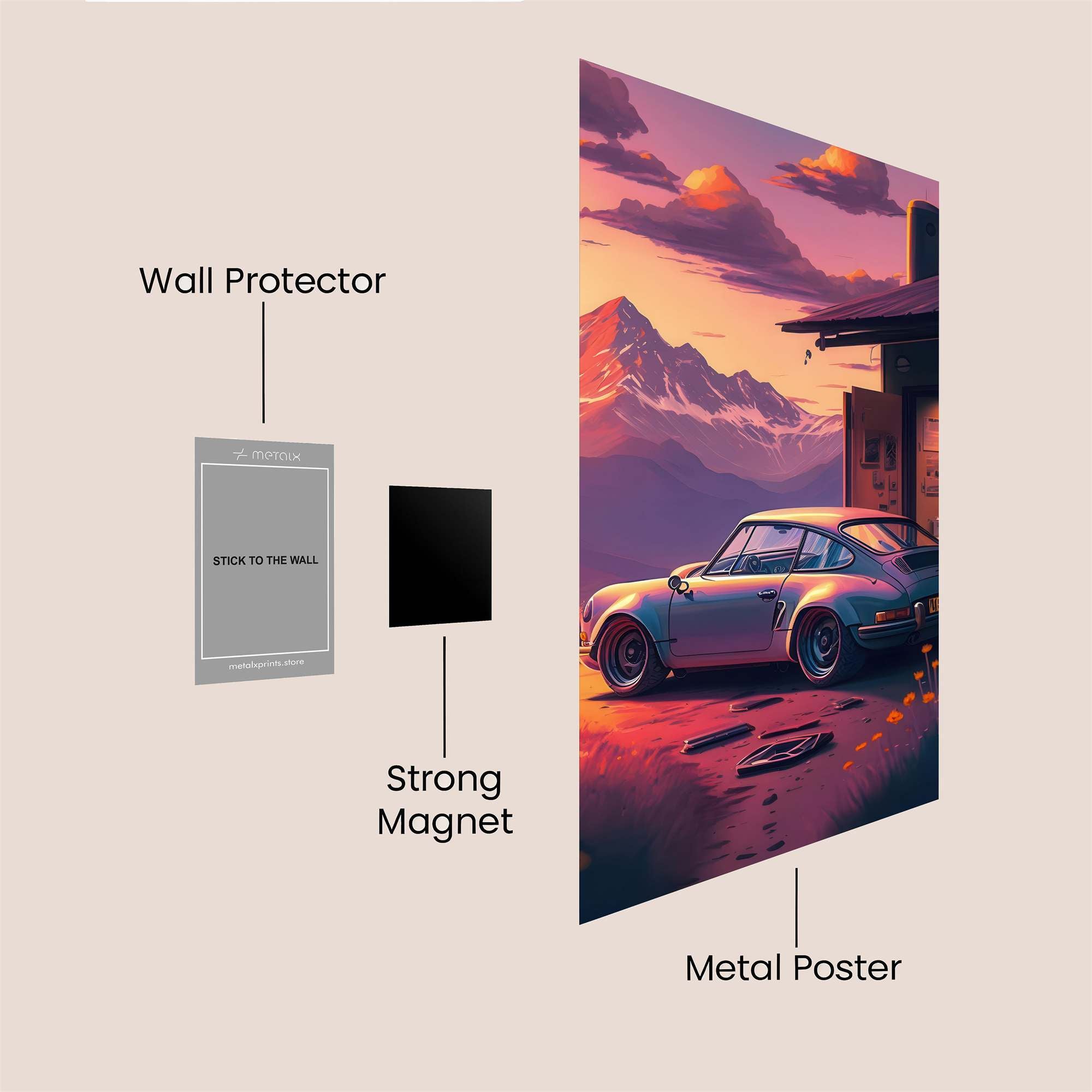Mountain Serenity Safe Wall Magnetic / M