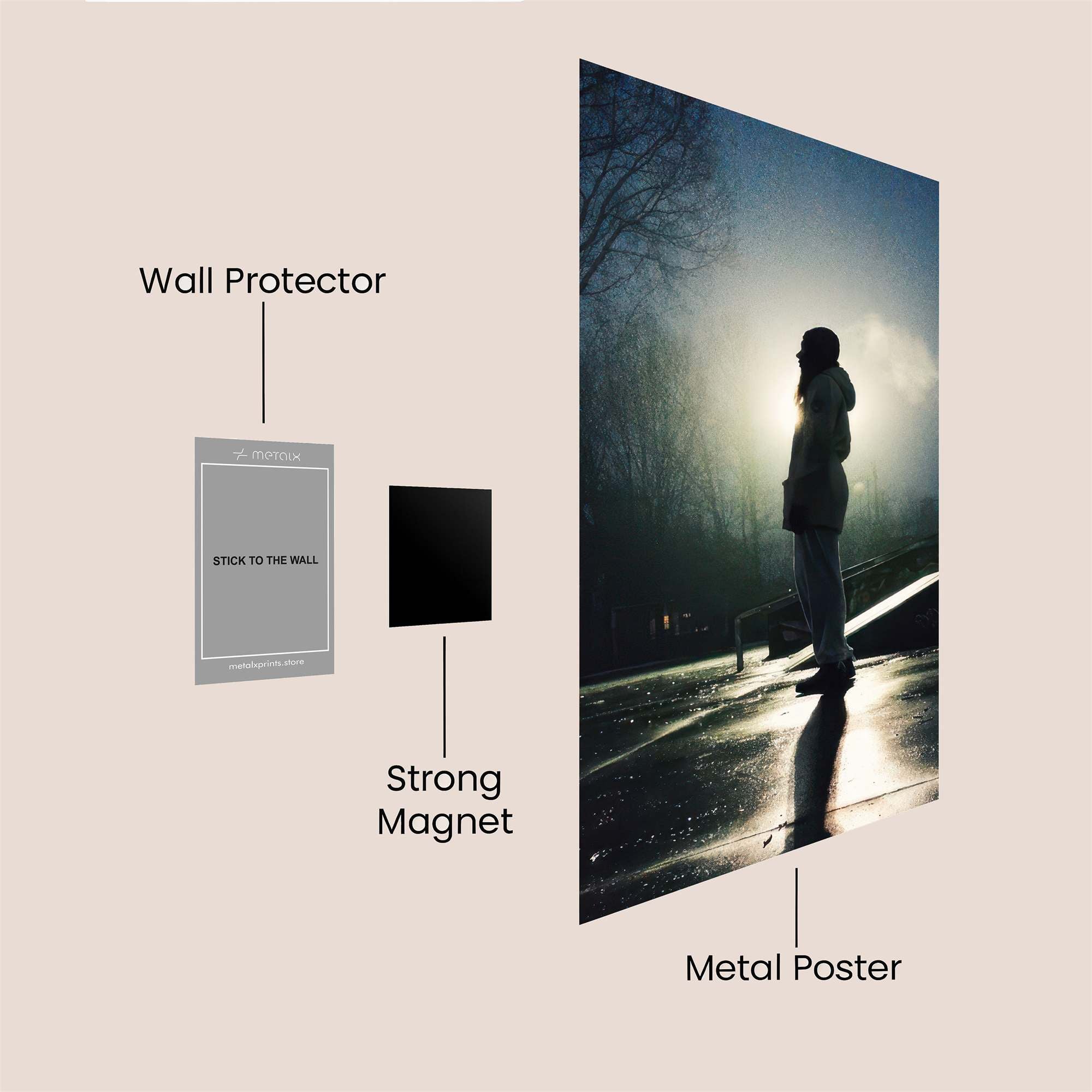 Night Solitude Safe Wall Magnetic / M