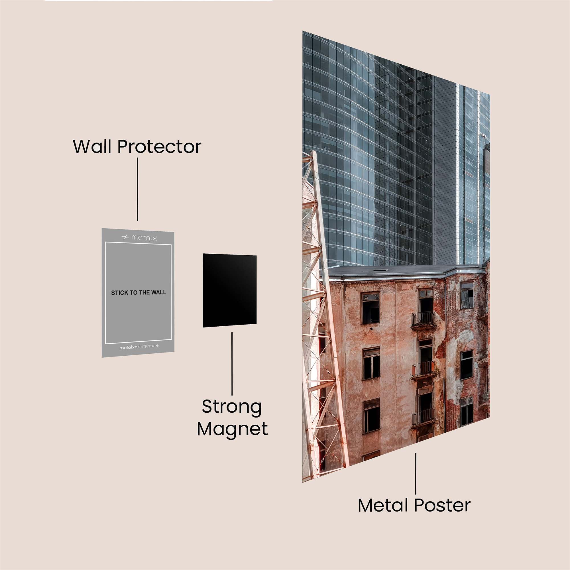 Skyline Contrast Safe Wall Magnetic / M