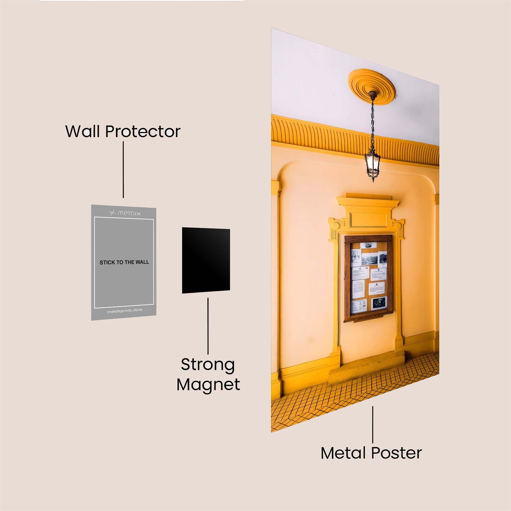 Noticeboard Serenity Safe Wall Magnetic / M