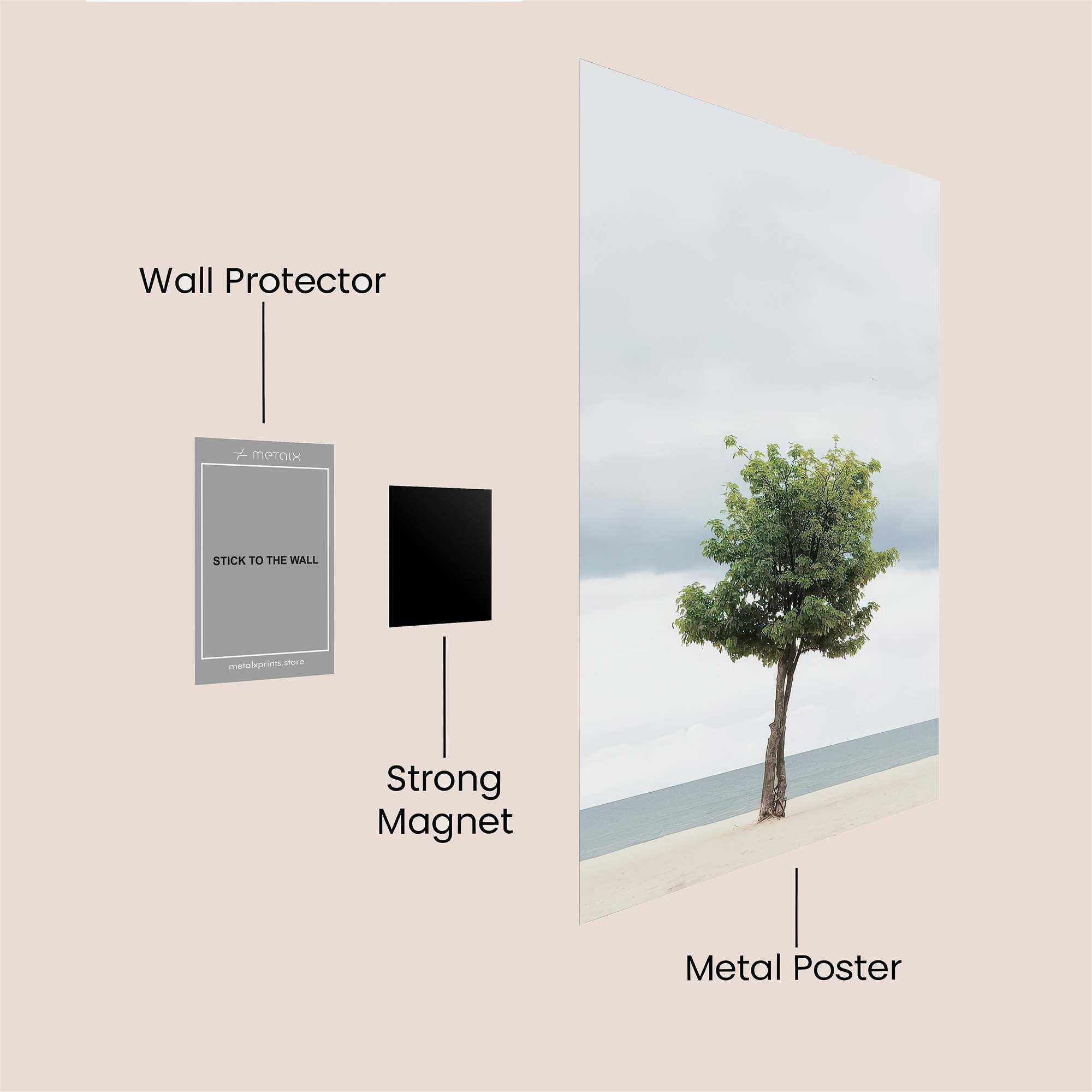 Lone Tranquil Safe Wall Magnetic / M