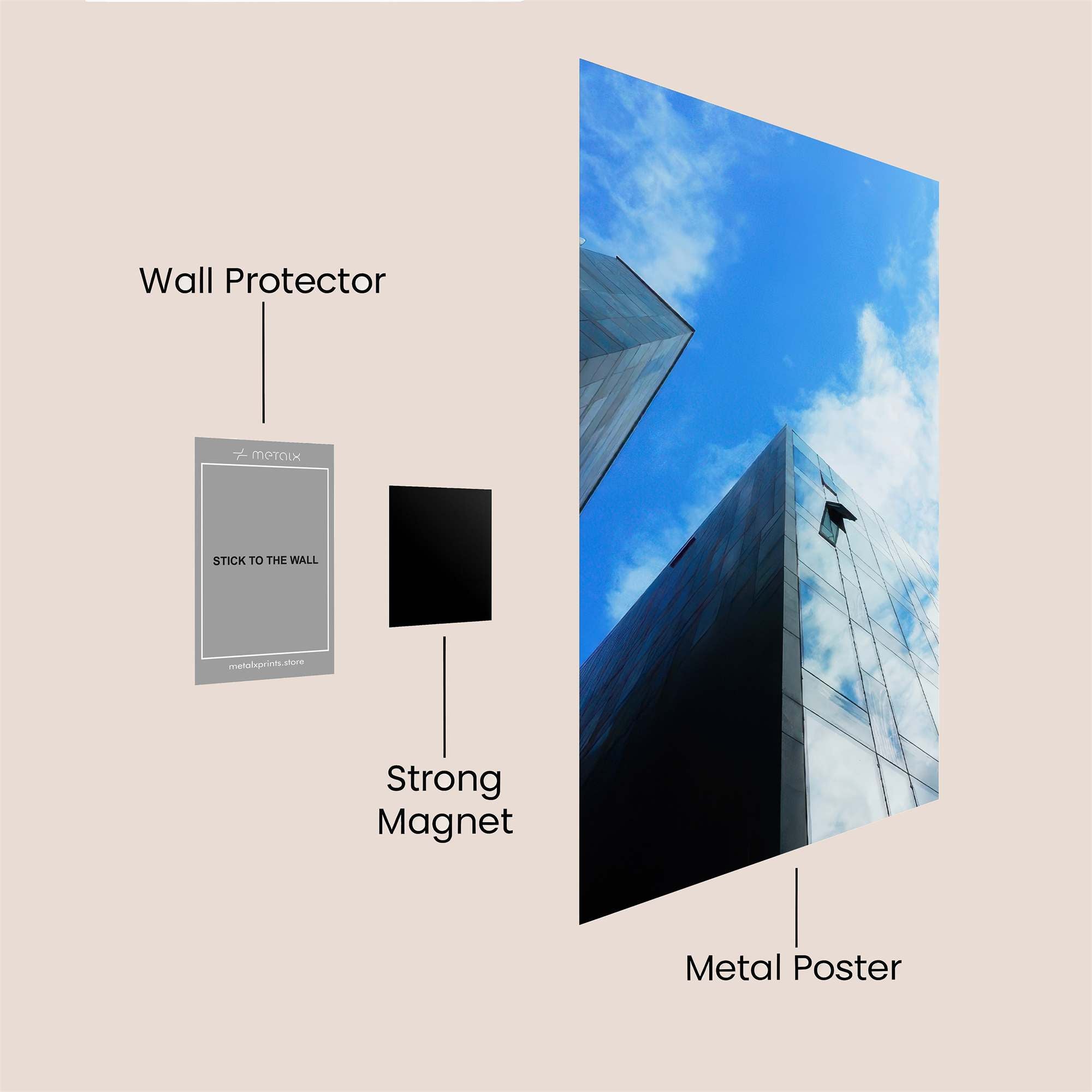 Skyscraper Serenity Safe Wall Magnetic / M