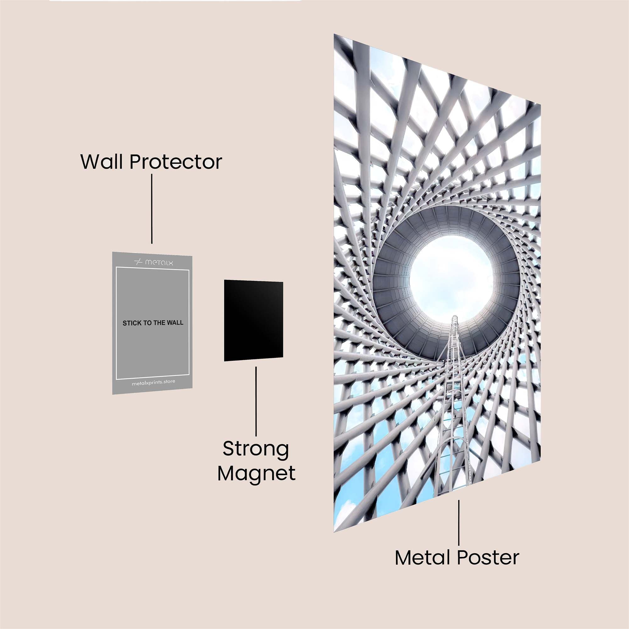 Spiral Serenity Safe Wall Magnetic / M