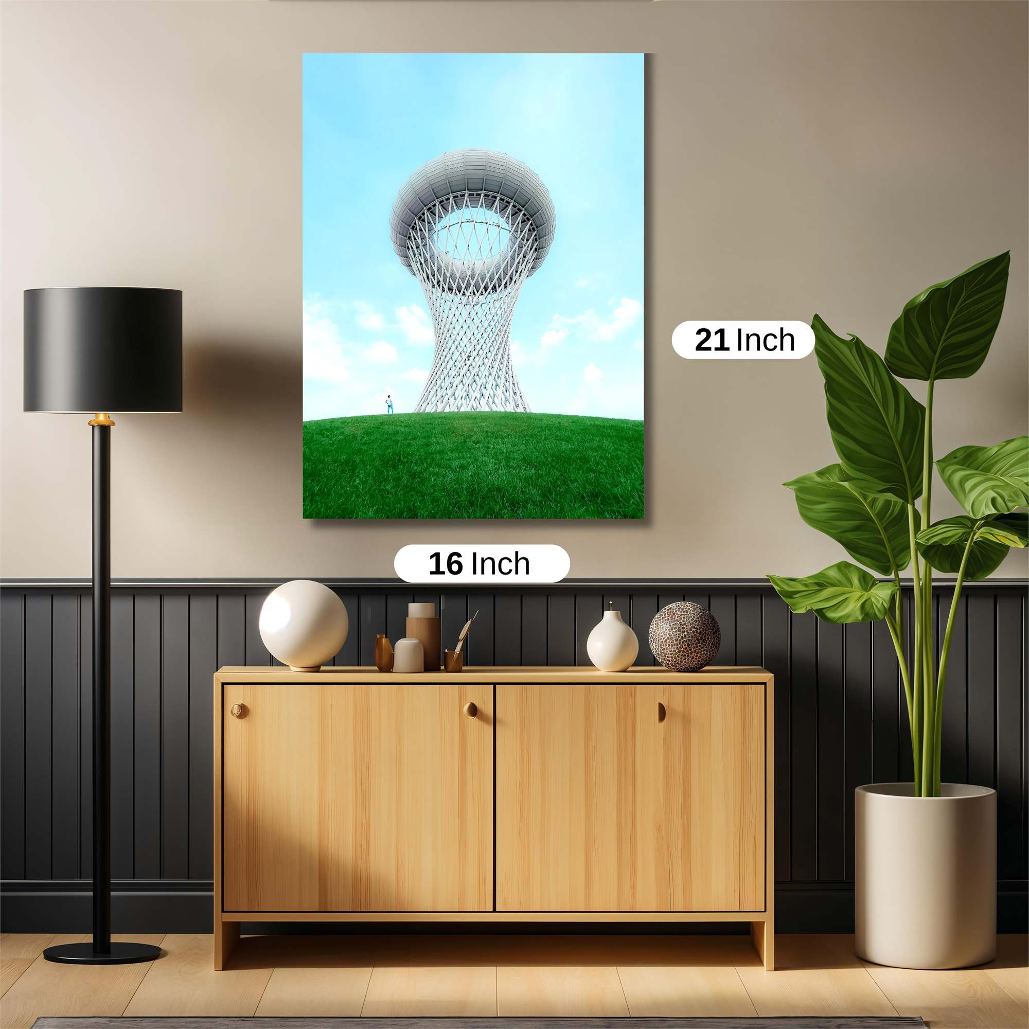 Futuristic Serenity Safe Wall Magnetic / M