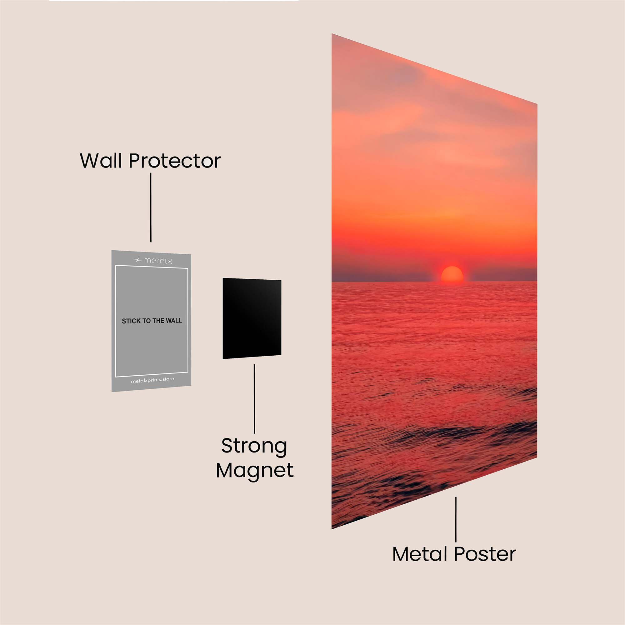 Sunset Serenity Safe Wall Magnetic / M