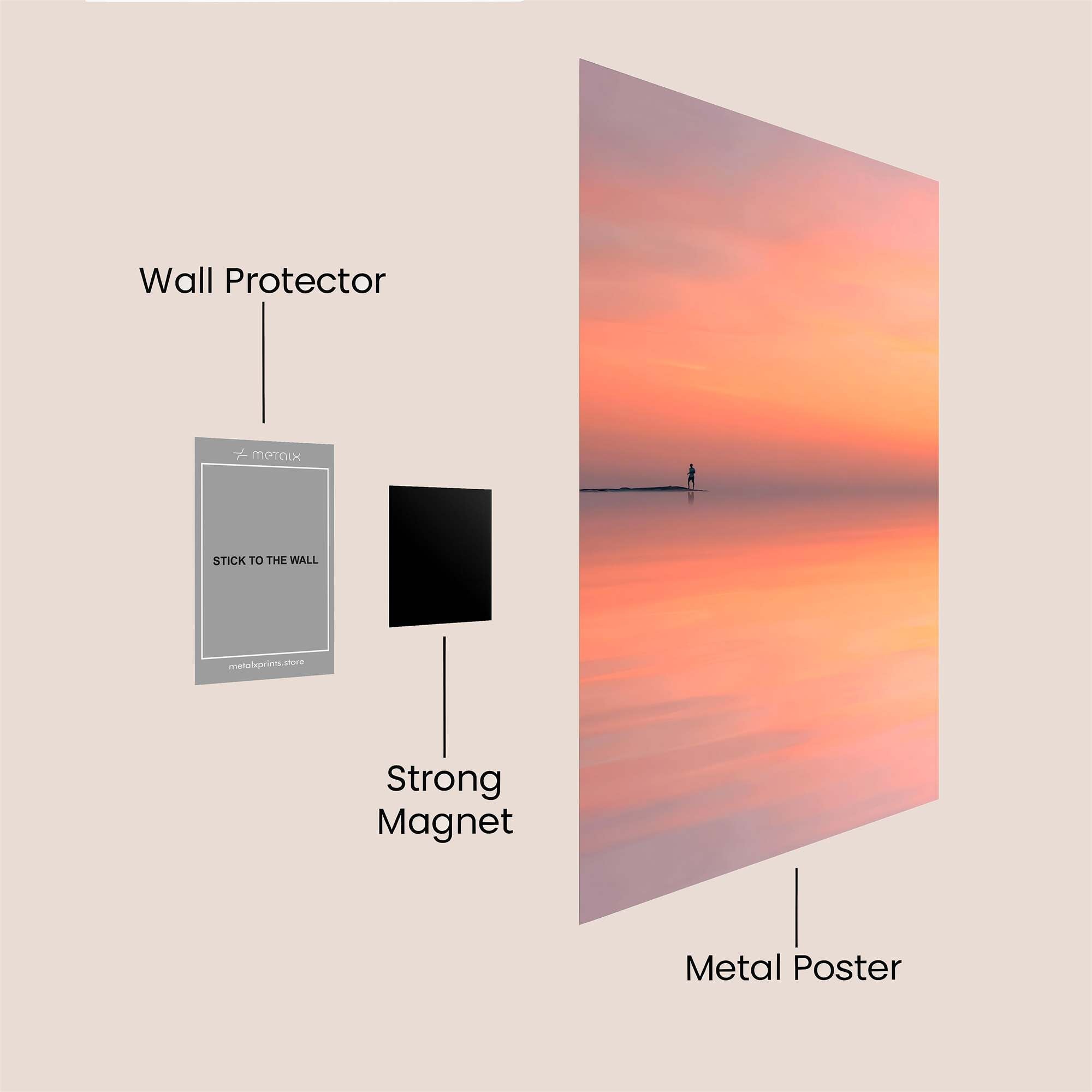 Sunset Serenity Safe Wall Magnetic / M