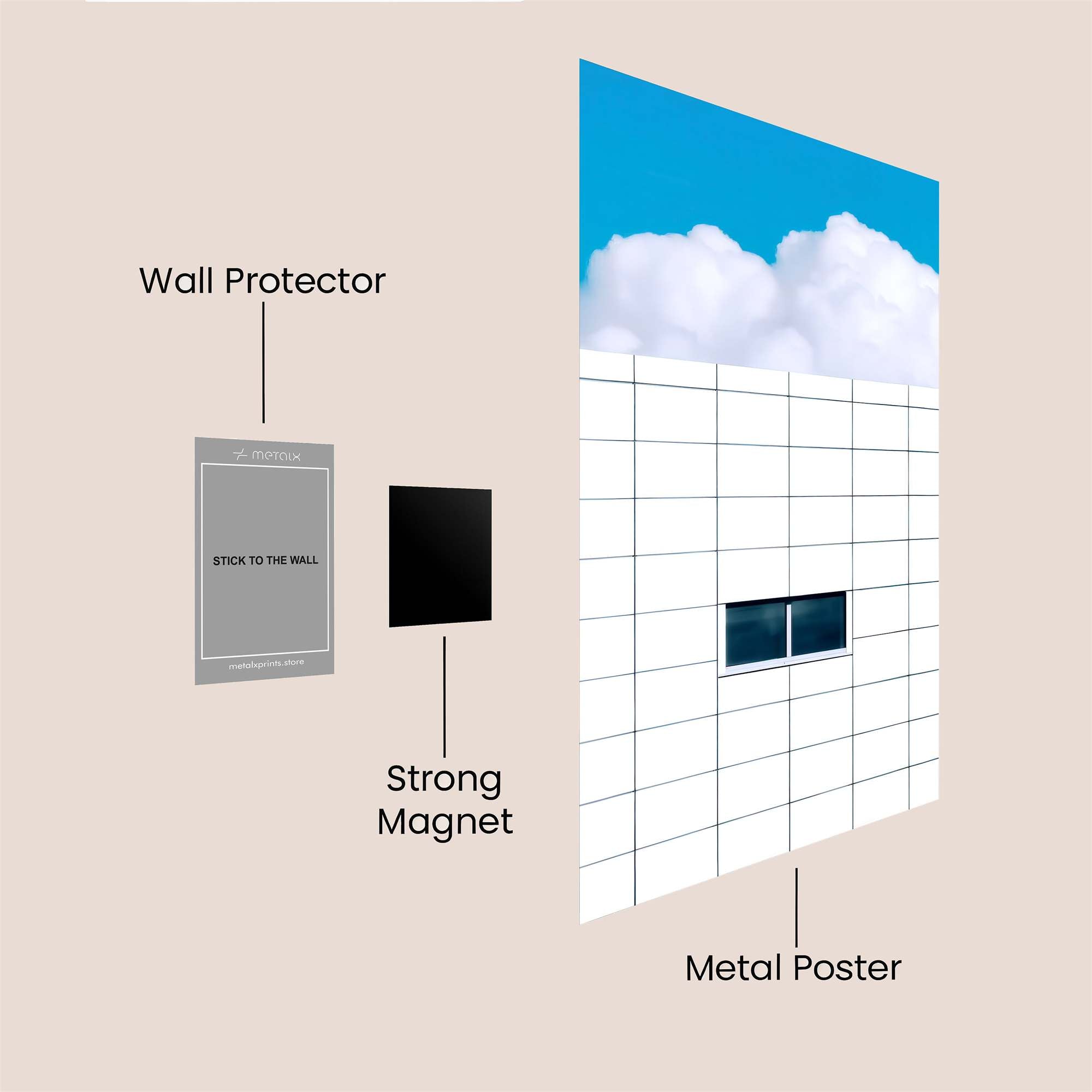 Window Solitude Safe Wall Magnetic / M