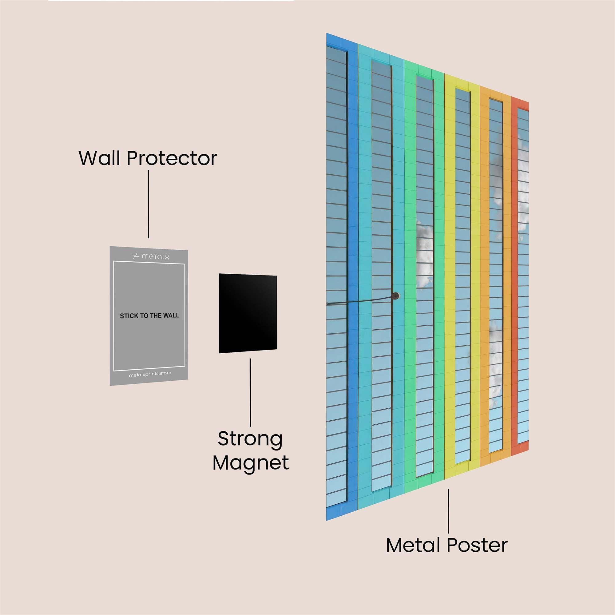 Skyscraper Serenity Safe Wall Magnetic / M