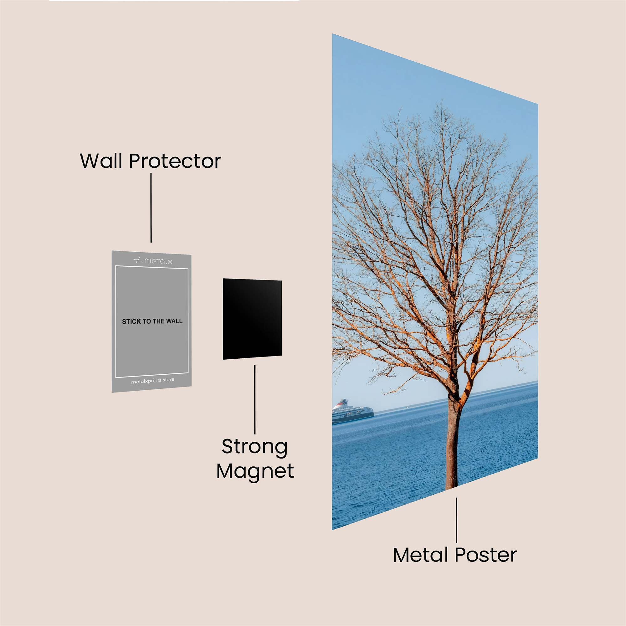 Tree Solitude Safe Wall Magnetic / M