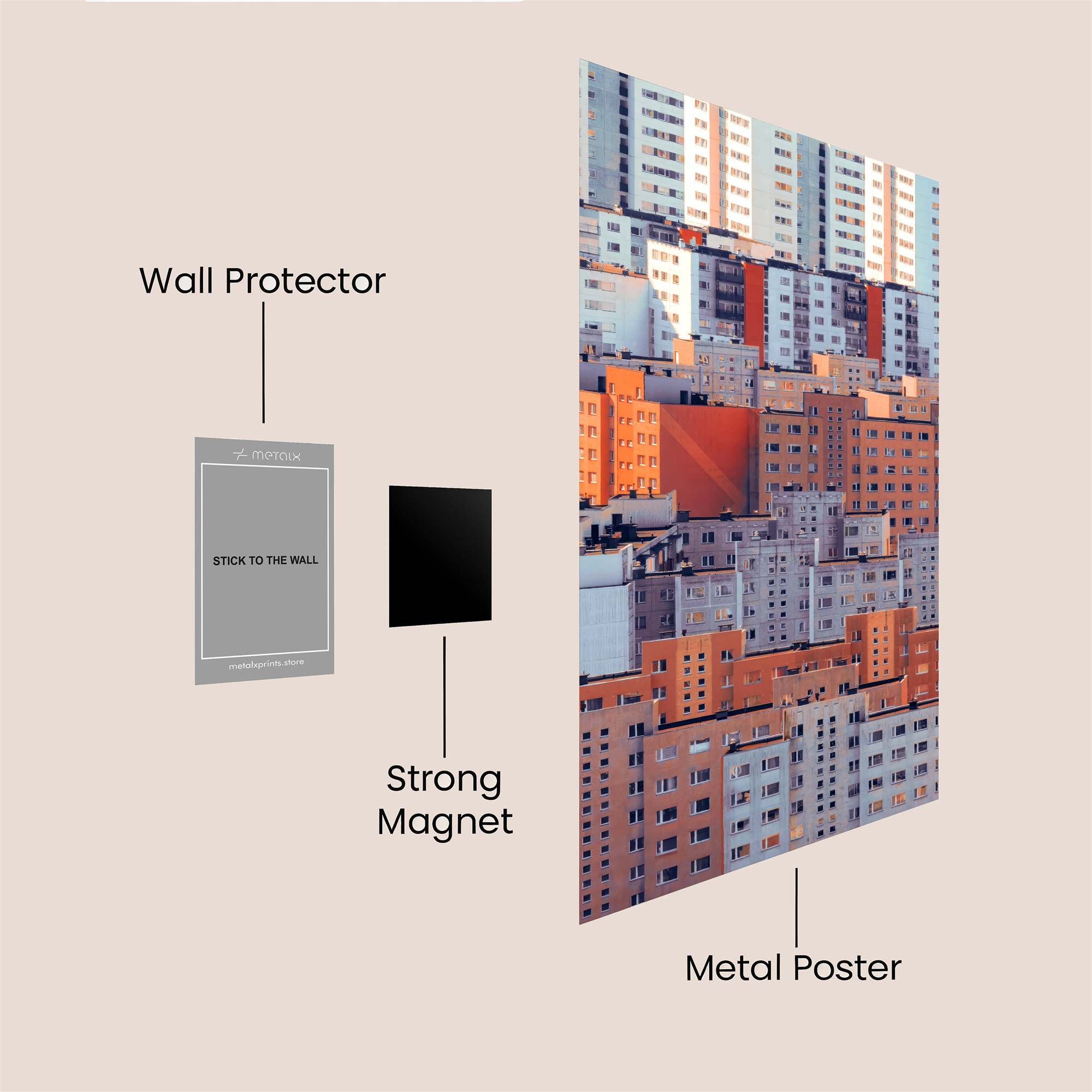 Urban Mosaic Safe Wall Magnetic / M