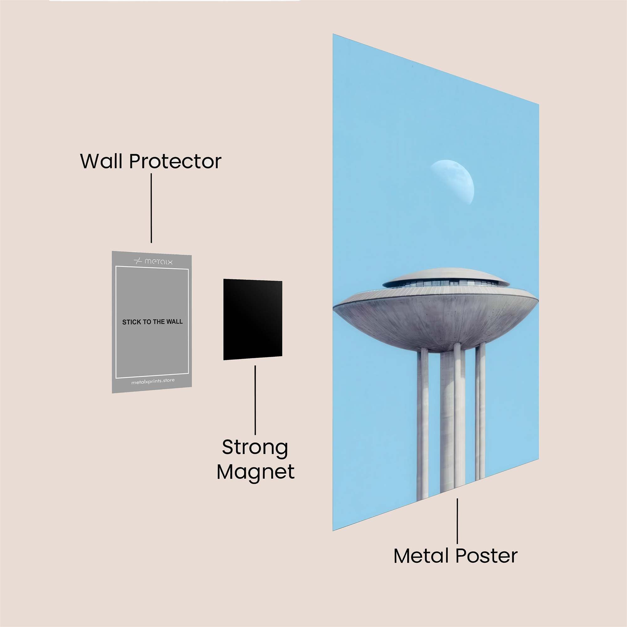 Moonlit Tower Safe Wall Magnetic / M