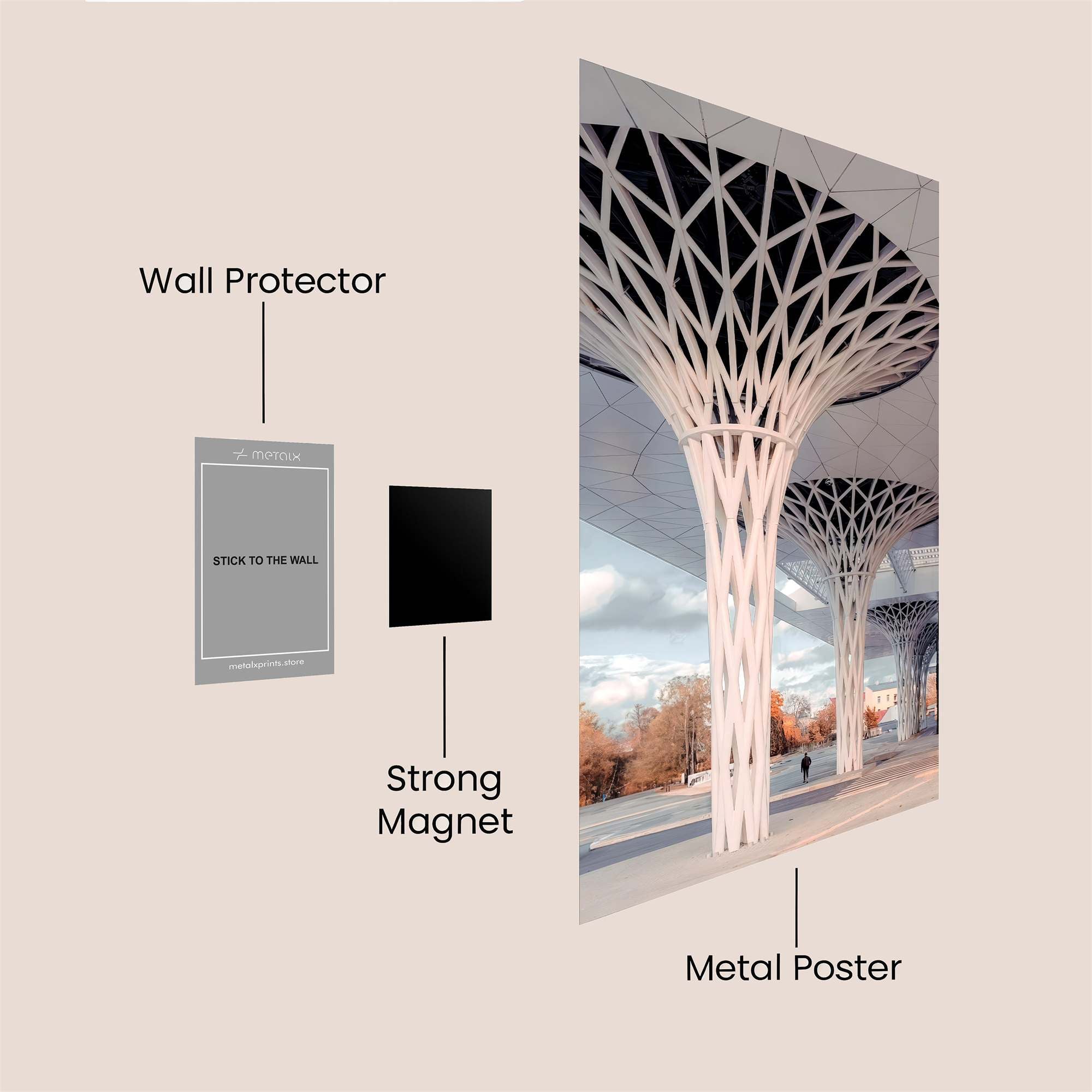 Futuristic Elegance Safe Wall Magnetic / M