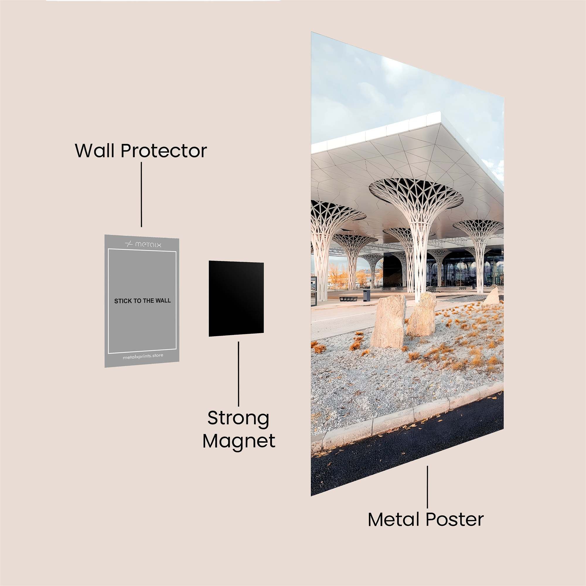 Futuristic Elegance Safe Wall Magnetic / M