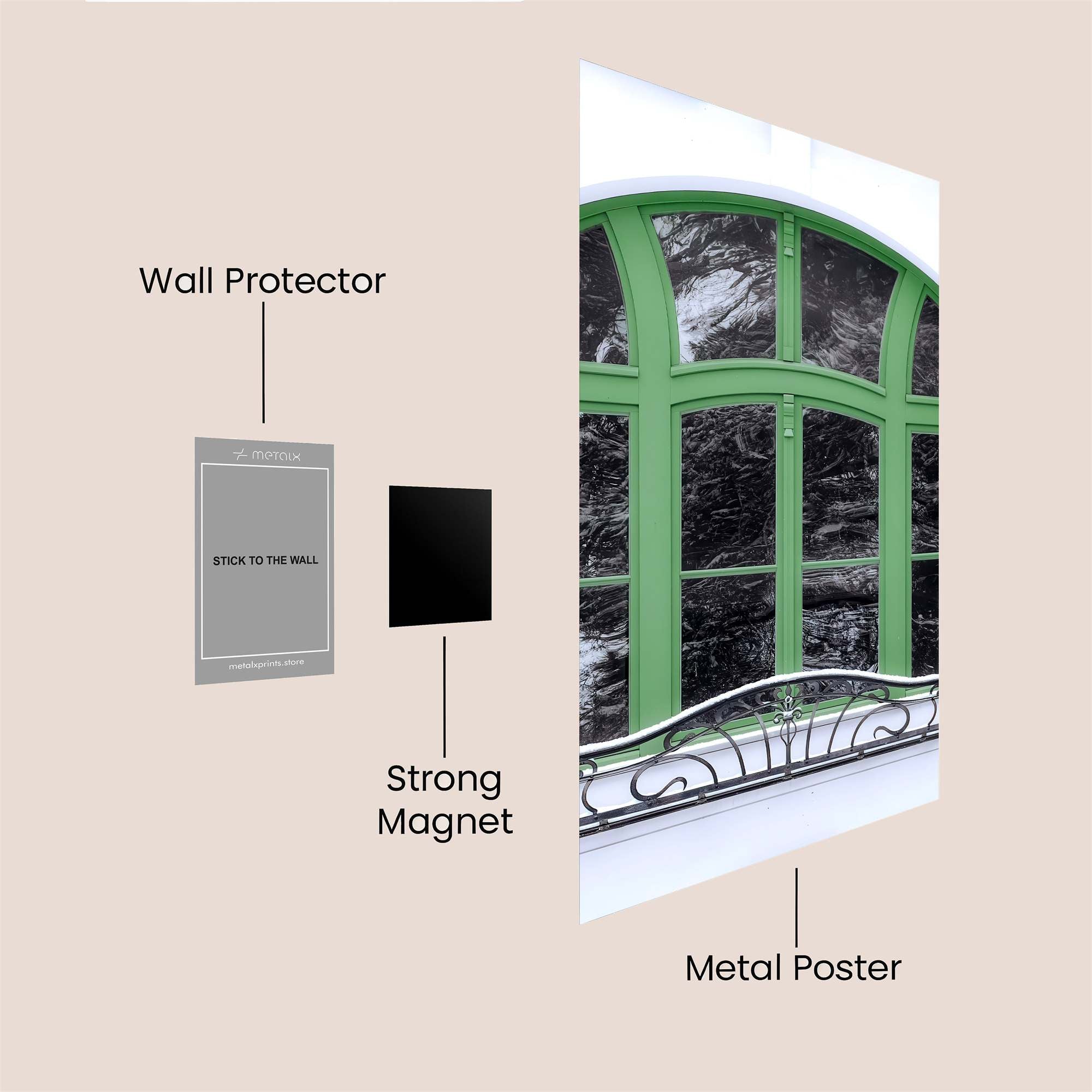 Arched Serenity Safe Wall Magnetic / M