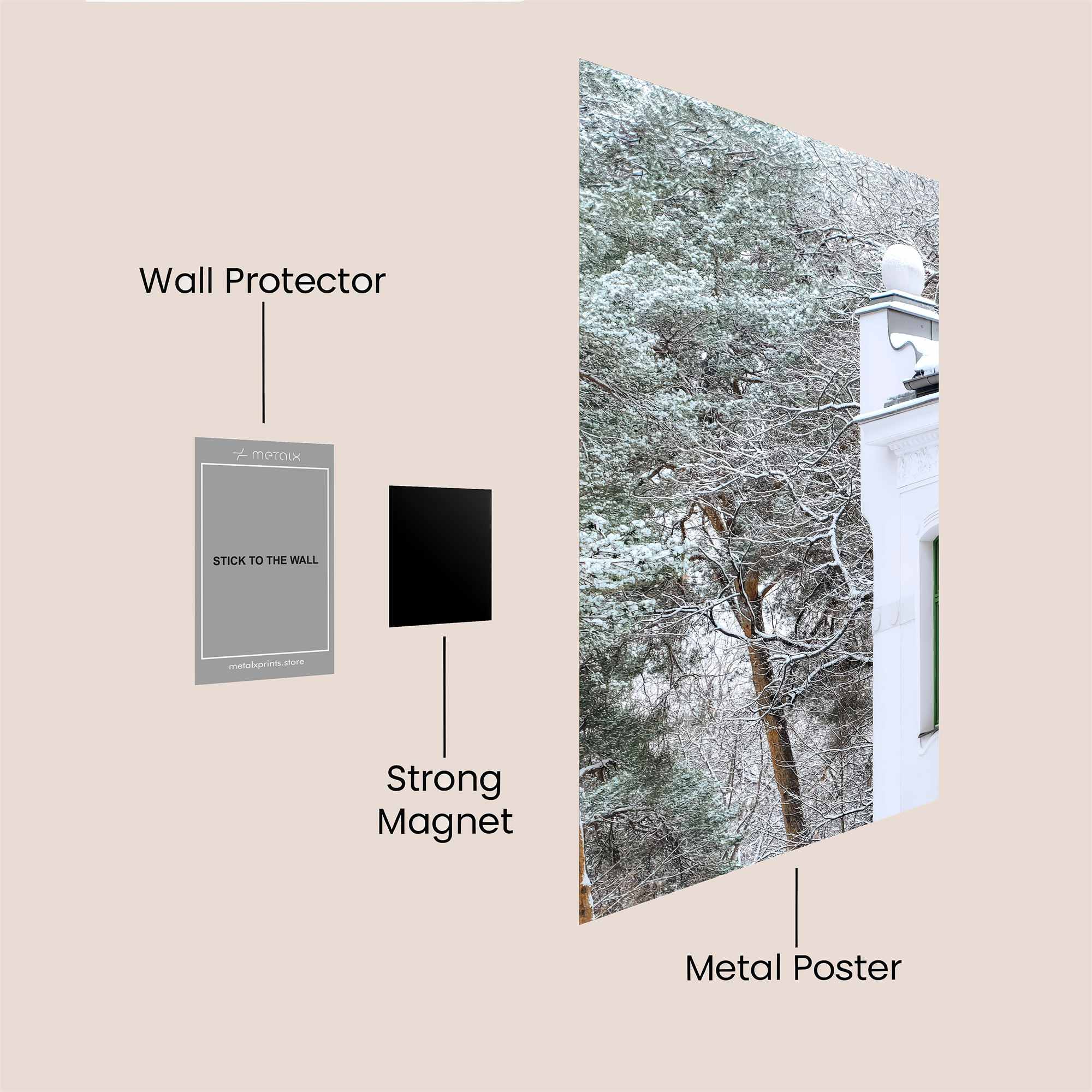 Snowy Tranquility Safe Wall Magnetic / M