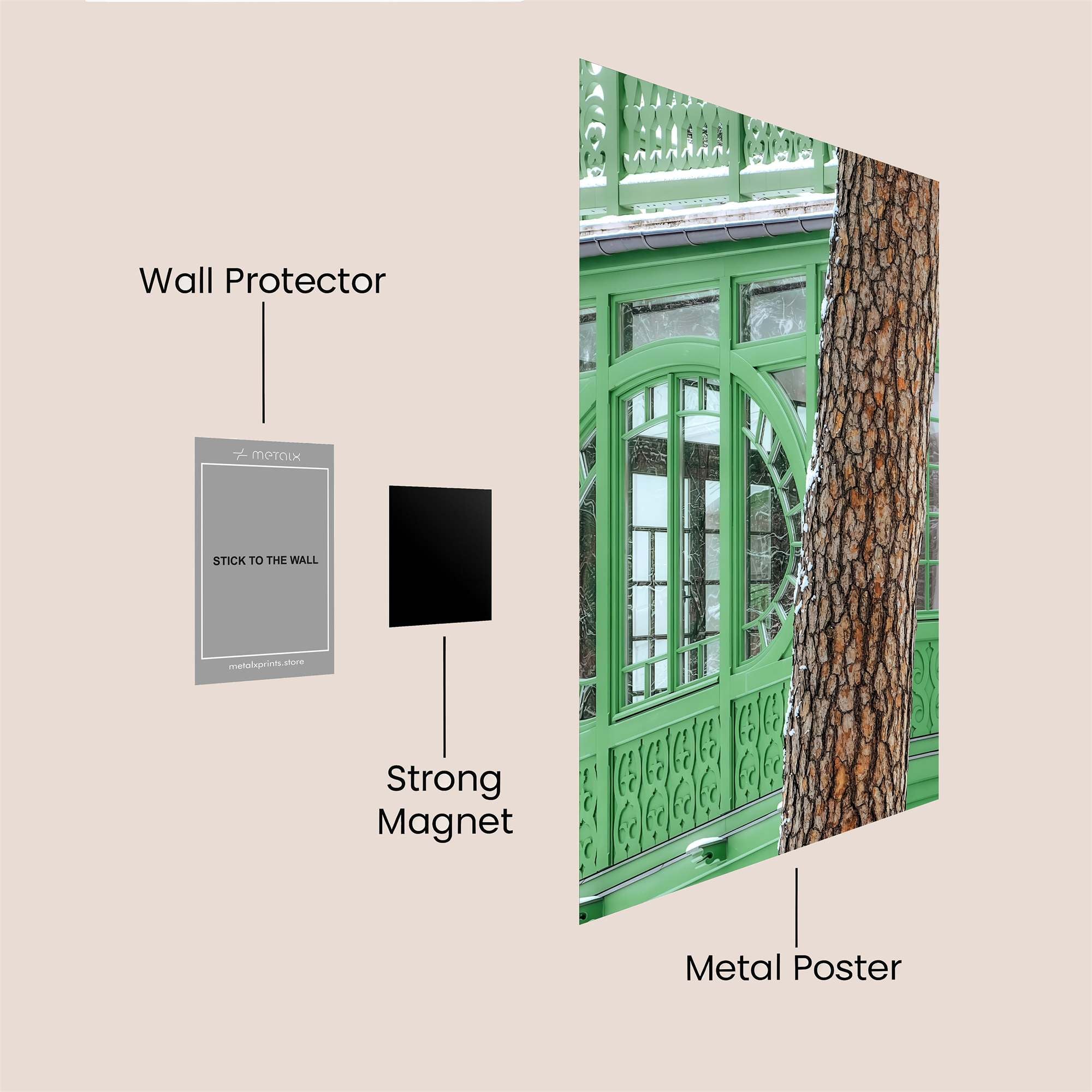 Sunset Grid Safe Wall Magnetic / M